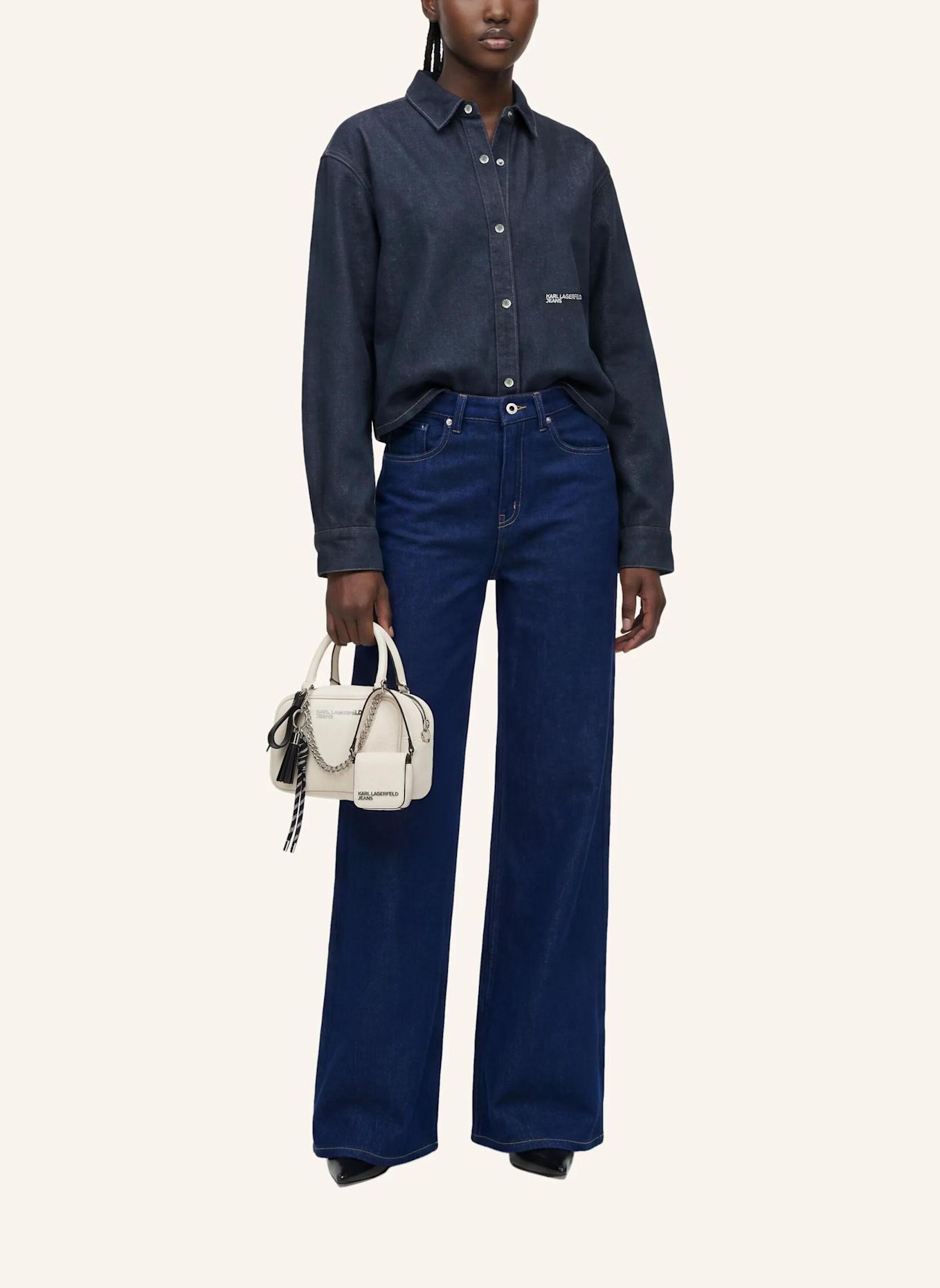KARL LAGERFELD JEANS Bluse: DUNKELBLAU