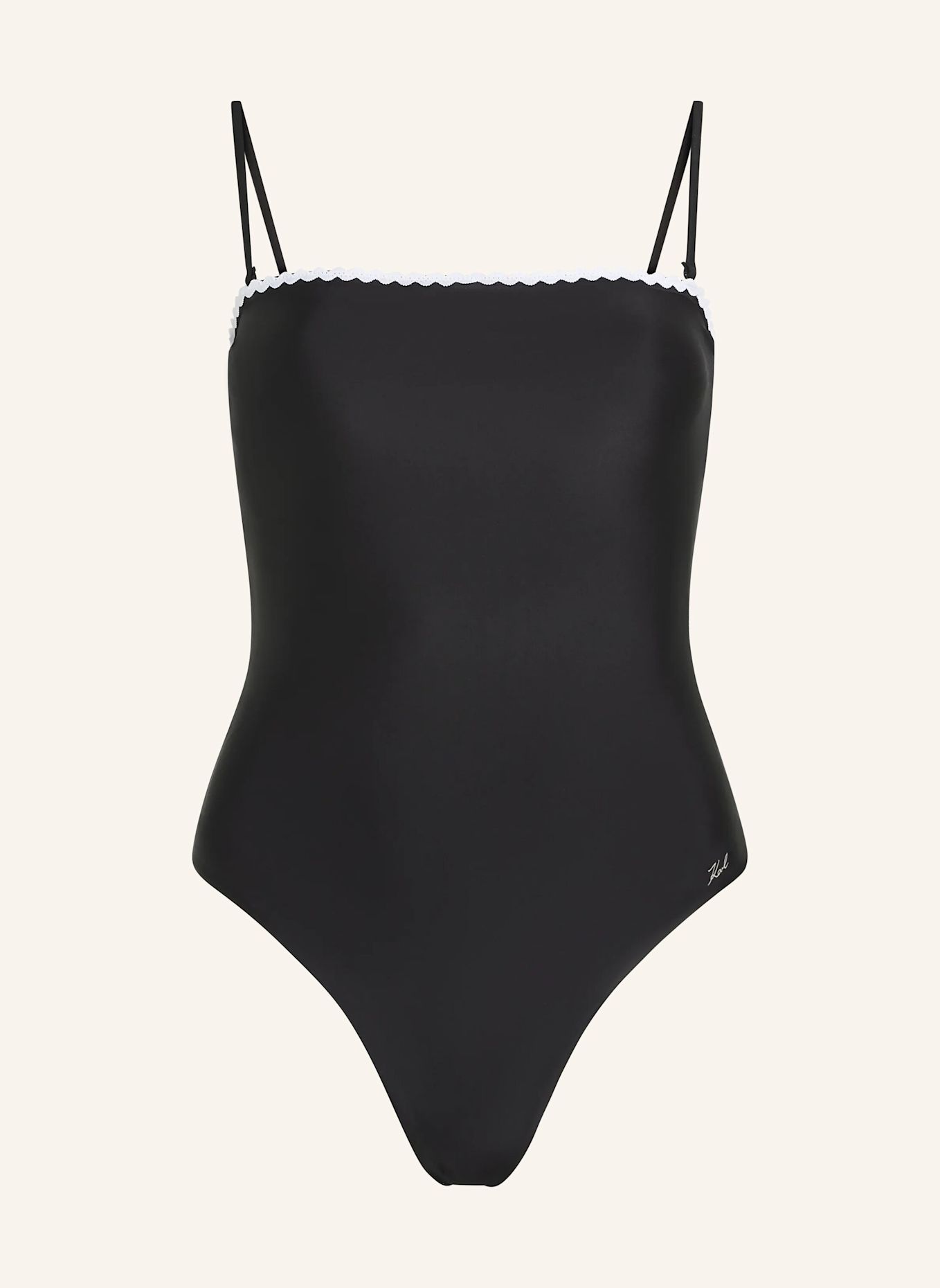 KARL LAGERFELD Badeanzug: SCHWARZ
