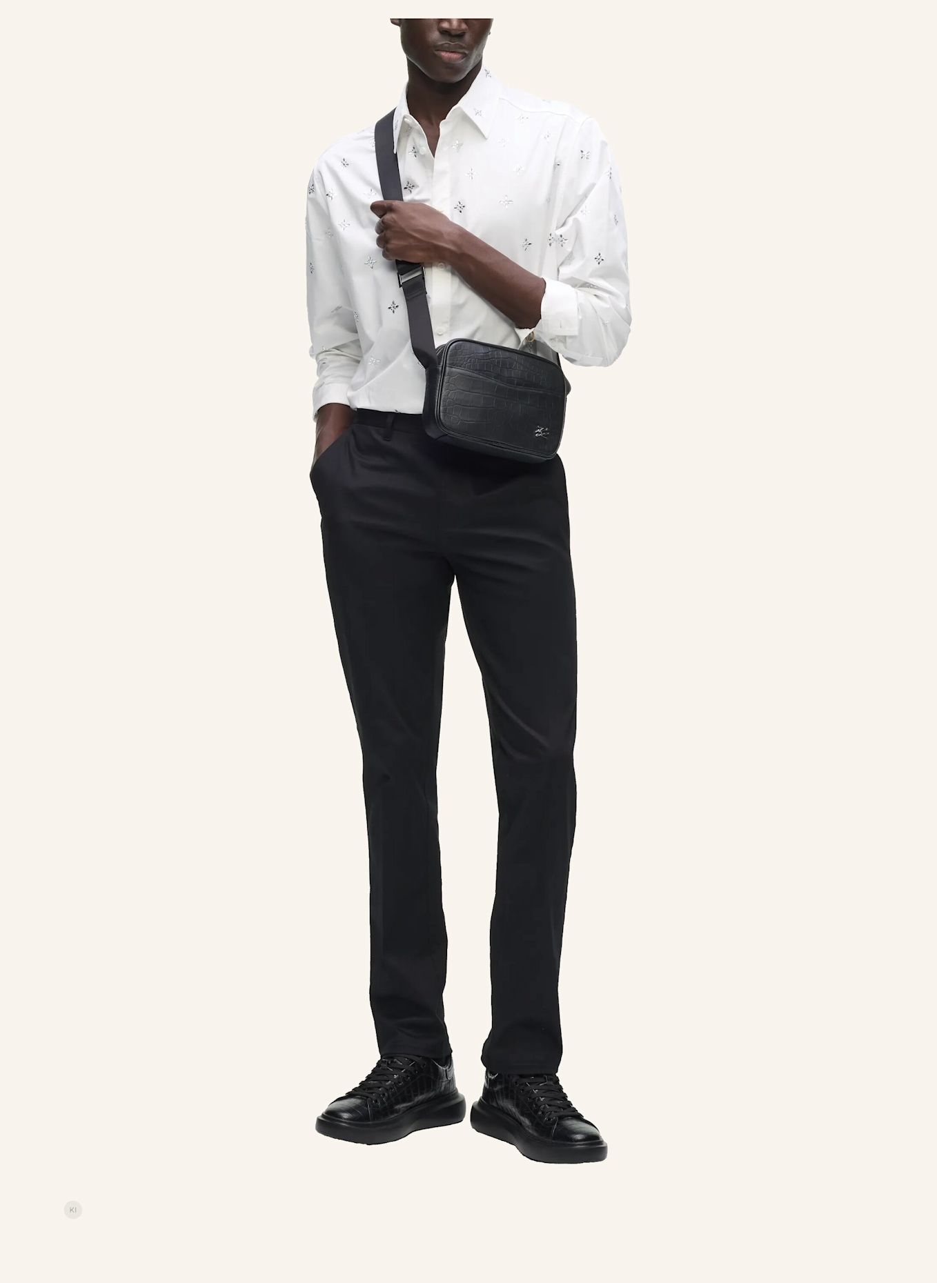 KARL LAGERFELD Schultertasche: SCHWARZ