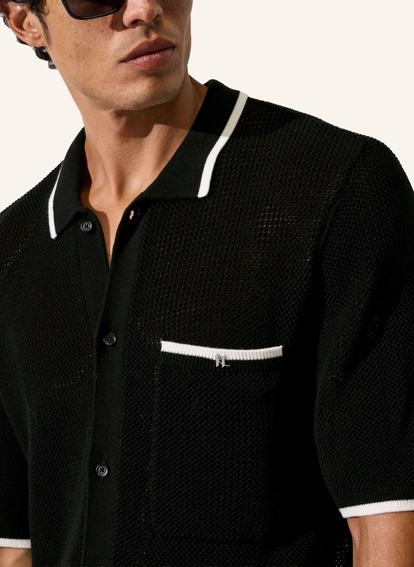KARL LAGERFELD Poloshirt: SCHWARZ