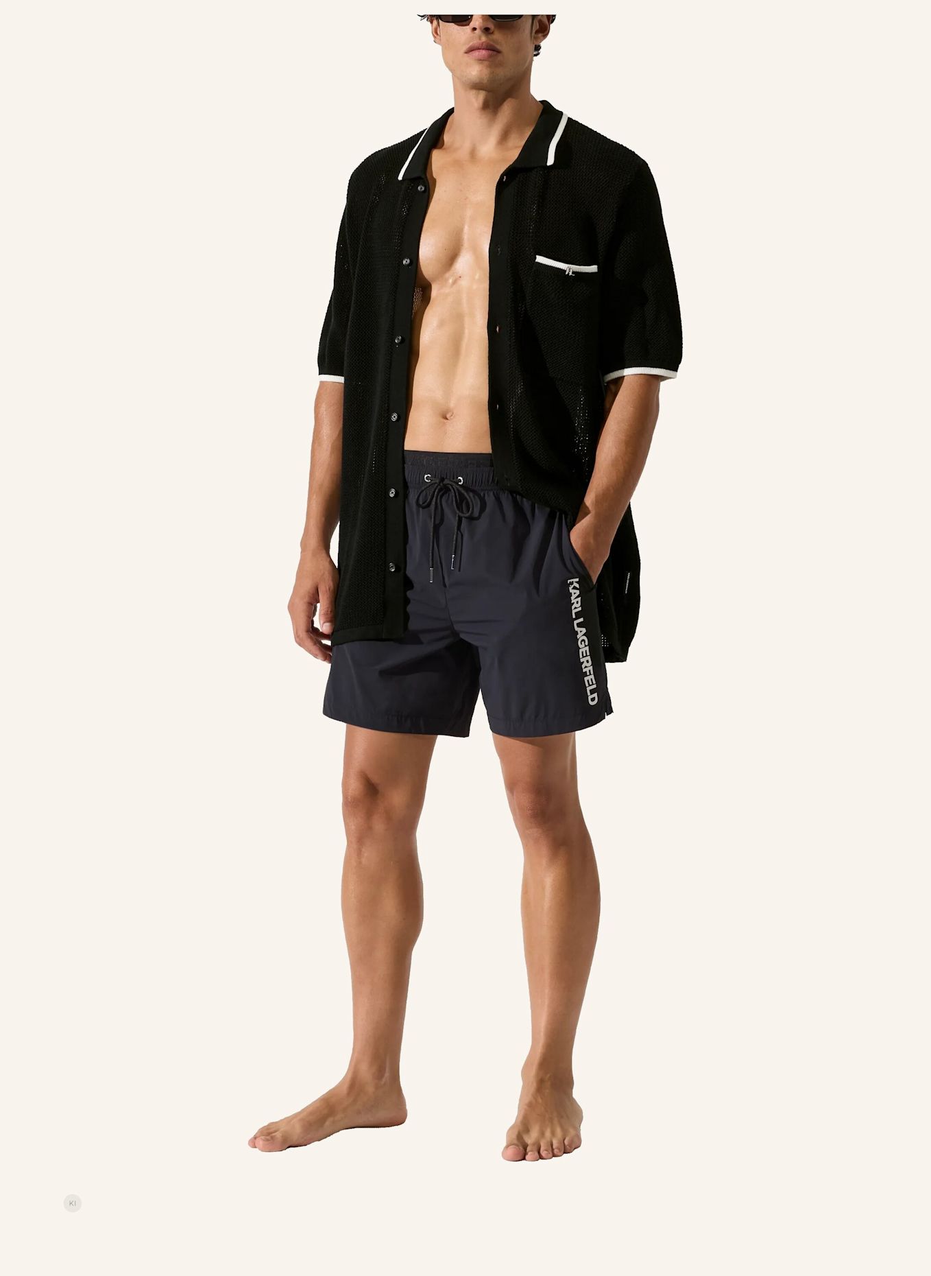 KARL LAGERFELD Poloshirt: SCHWARZ
