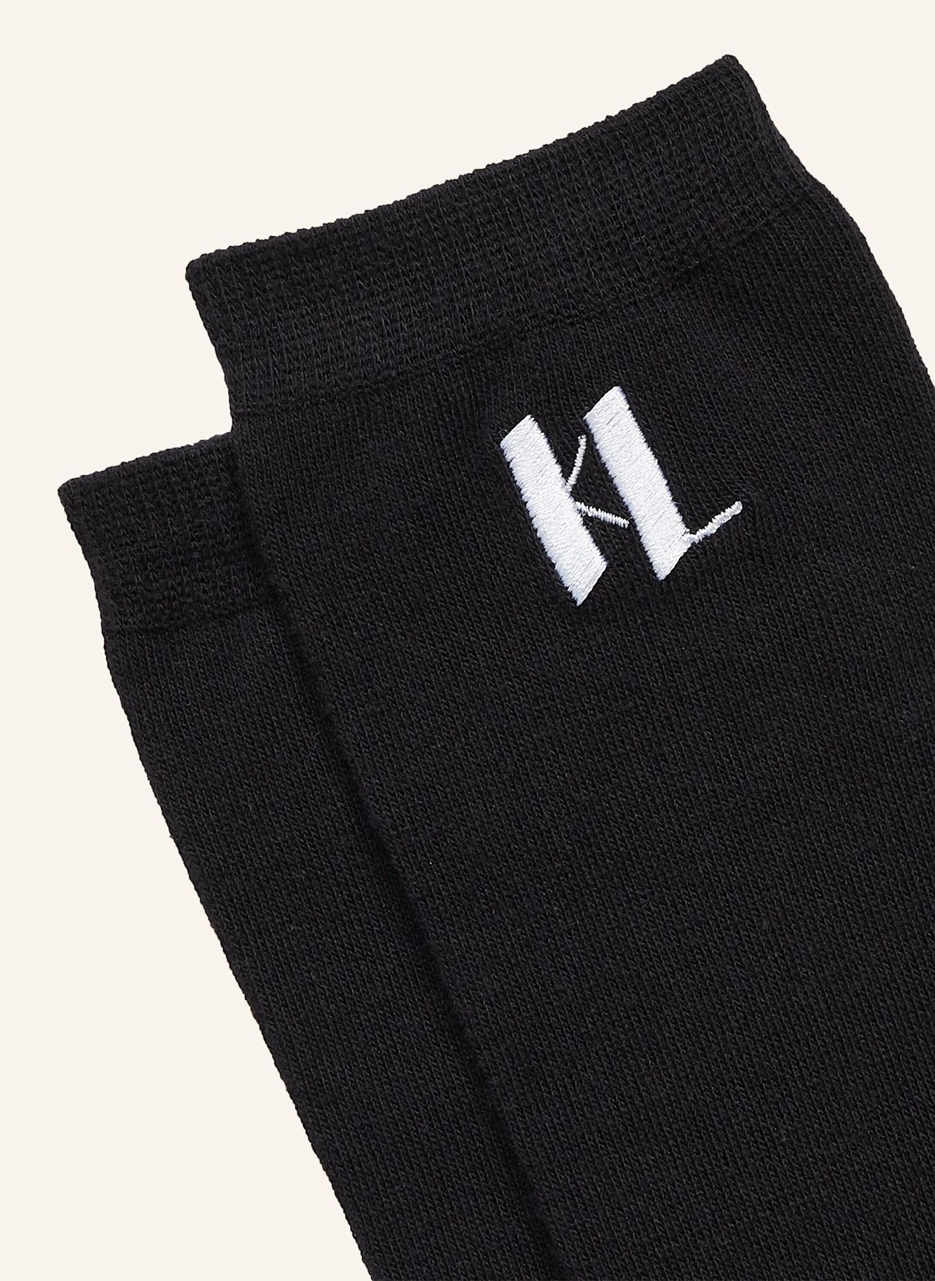 KARL LAGERFELD Socken: SCHWARZ / GRAU