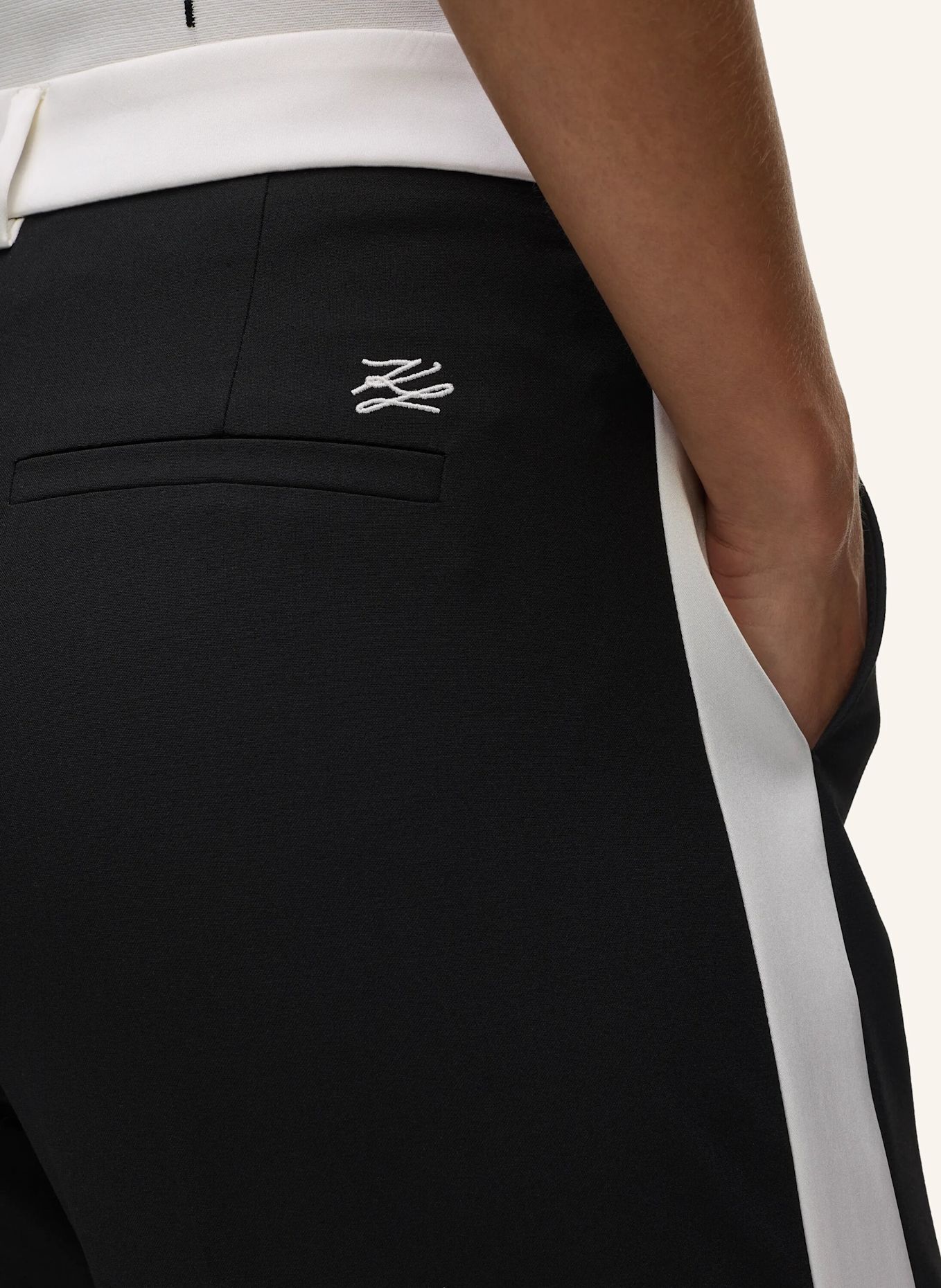 KARL LAGERFELD Hose: SCHWARZ