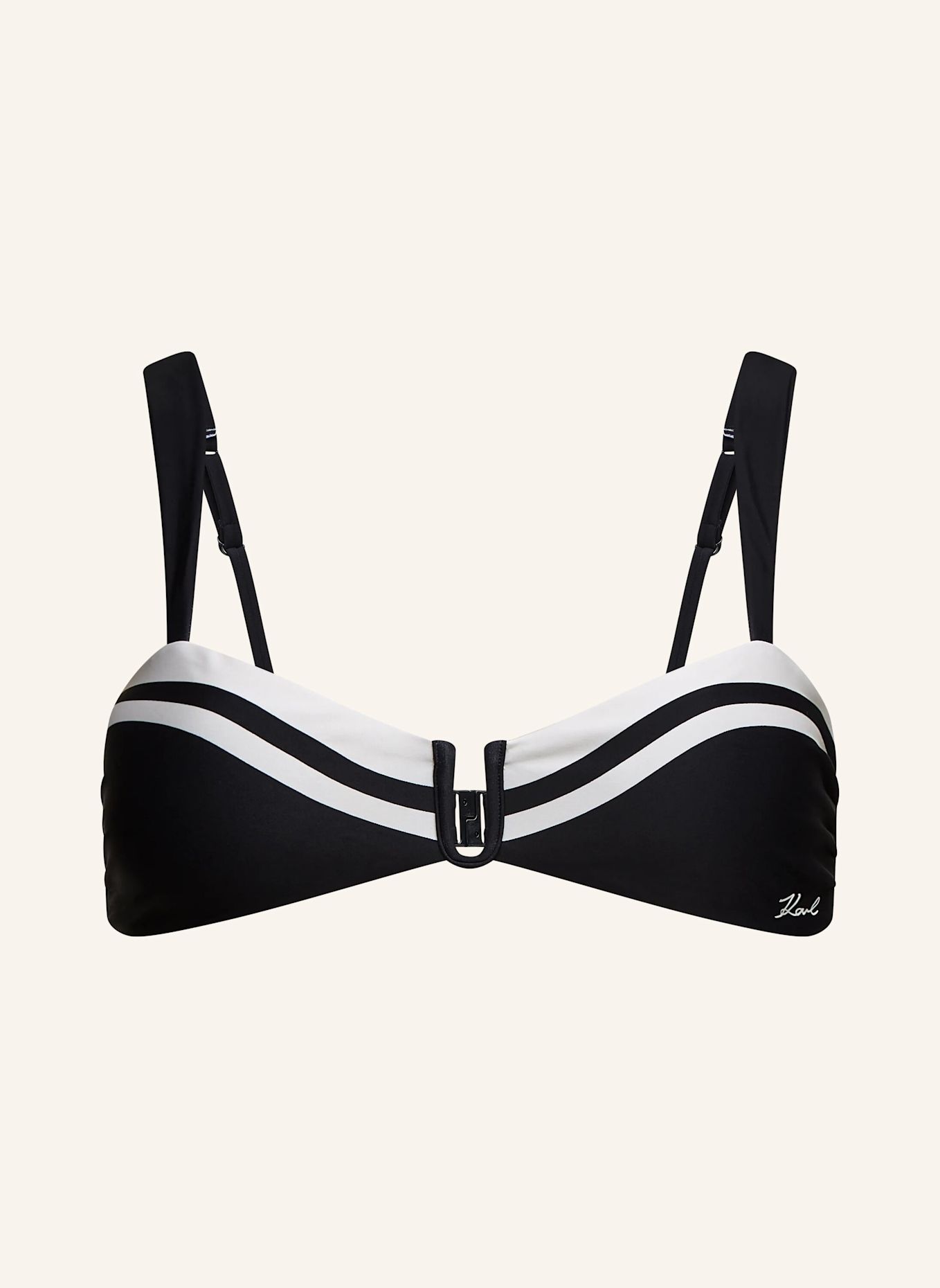 KARL LAGERFELD Bikini-Top: SCHWARZ