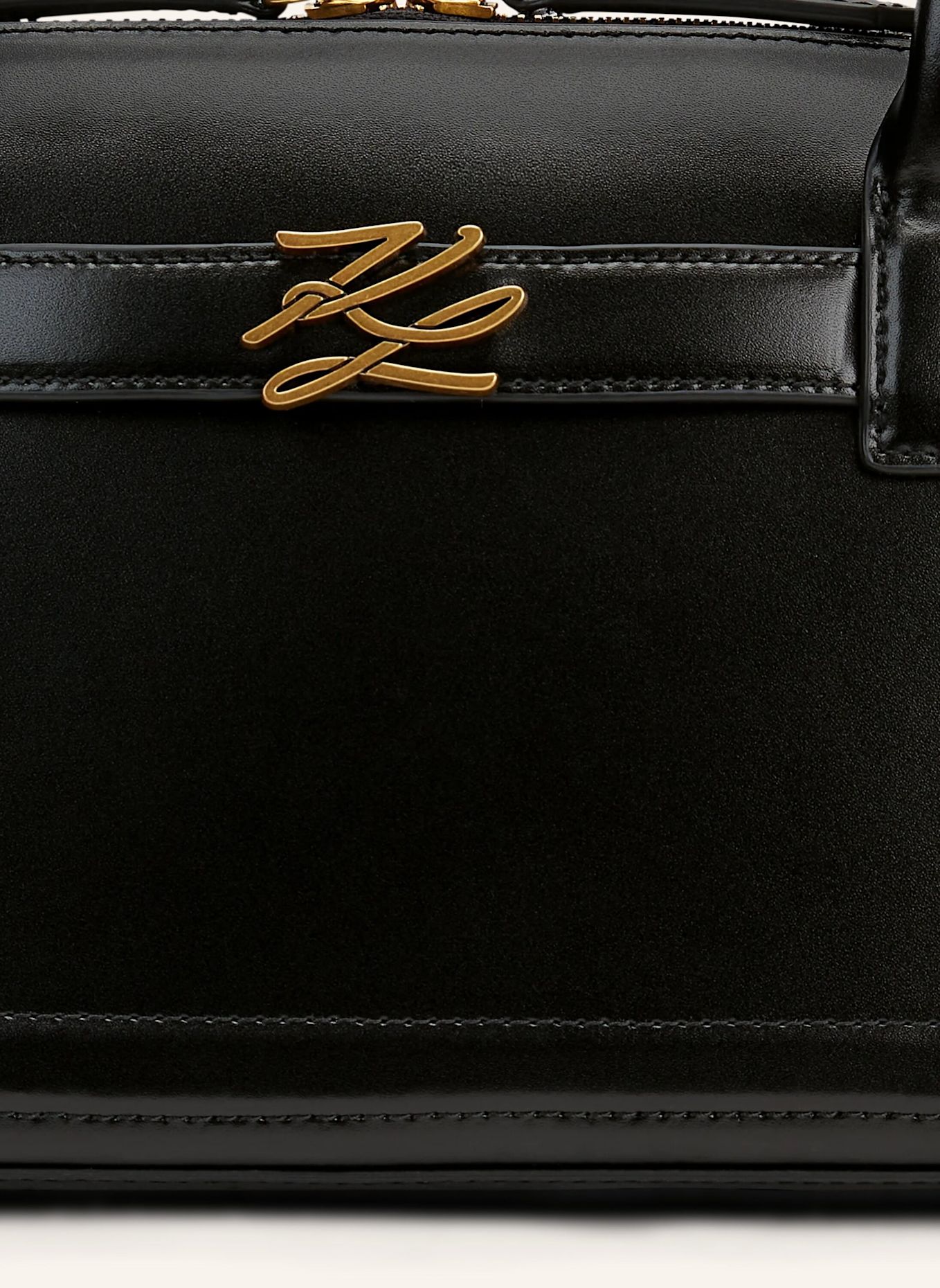 KARL LAGERFELD Bowlingtasche: SCHWARZ / GOLD