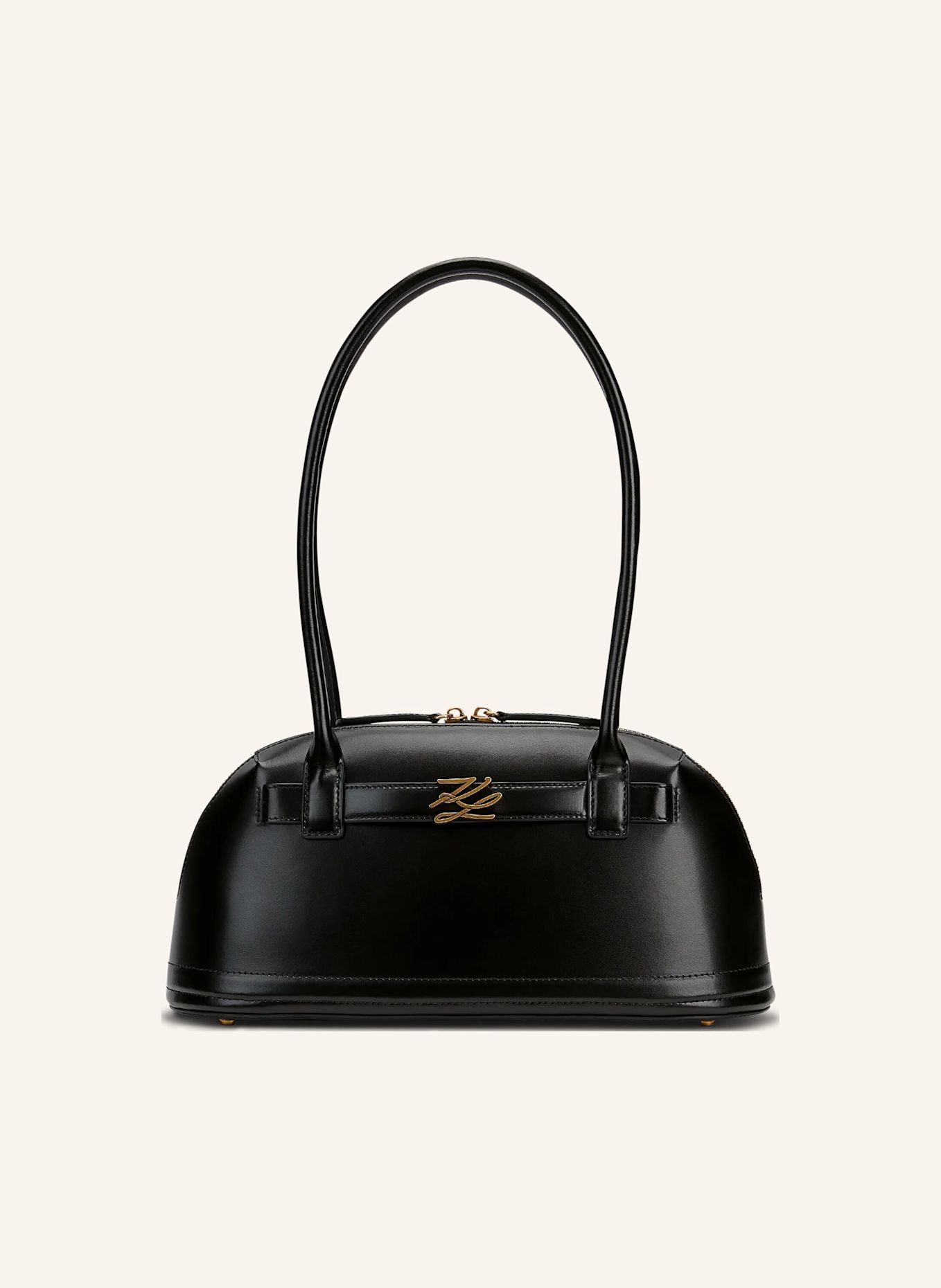 KARL LAGERFELD Bowlingtasche: SCHWARZ / GOLD