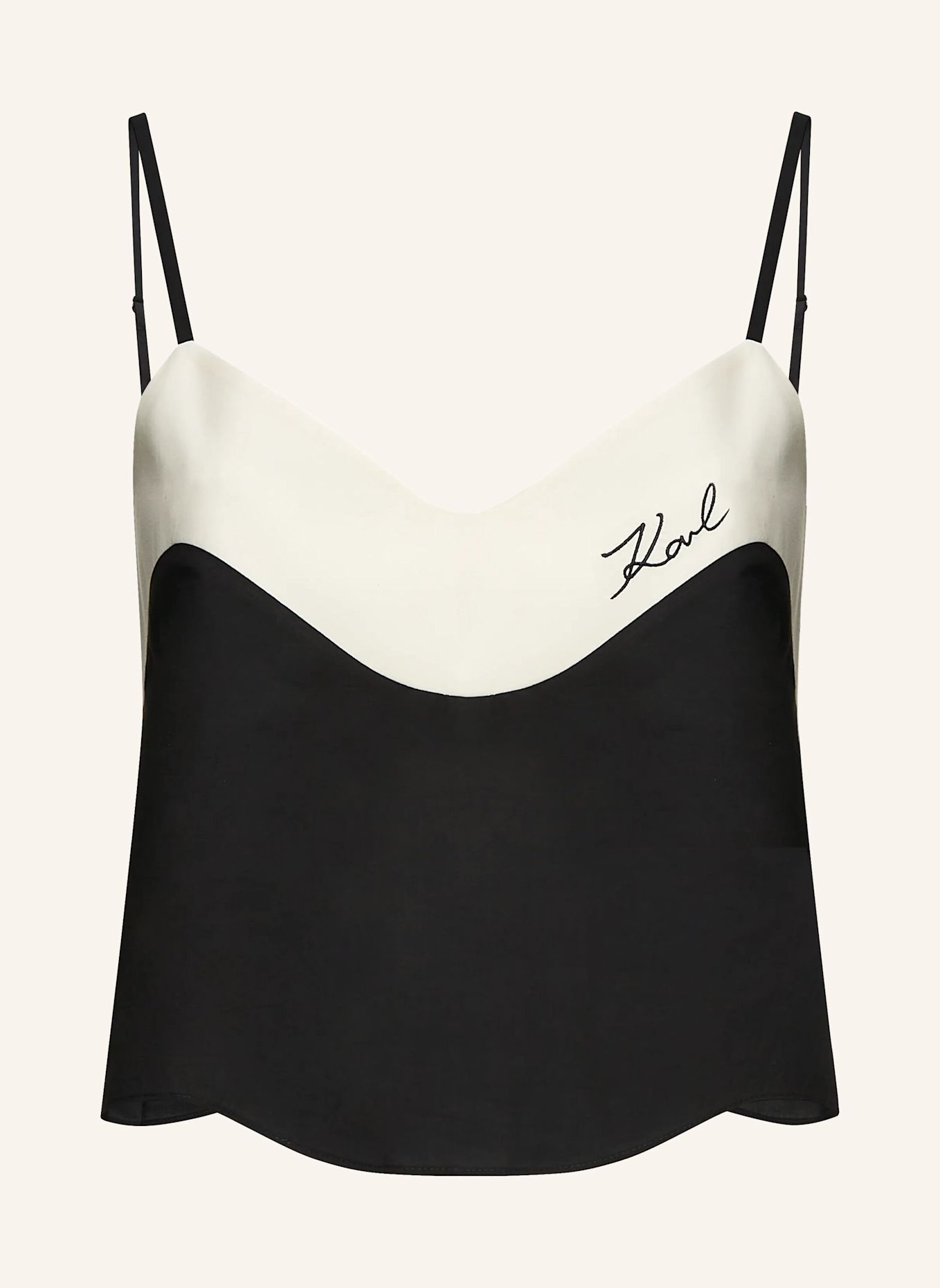 KARL LAGERFELD Top: SCHWARZ