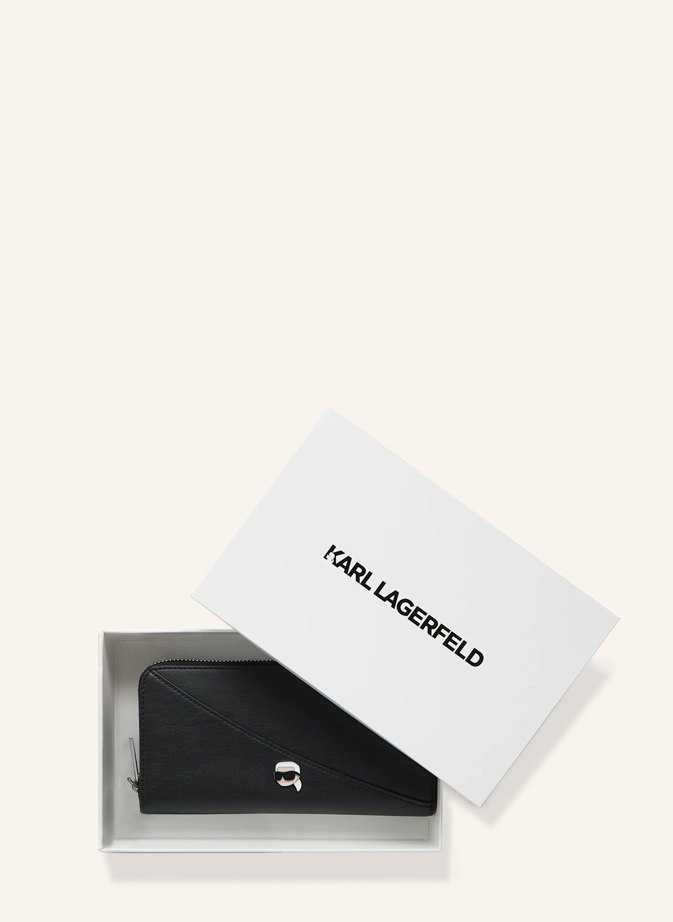KARL LAGERFELD Geldbörse: SCHWARZ