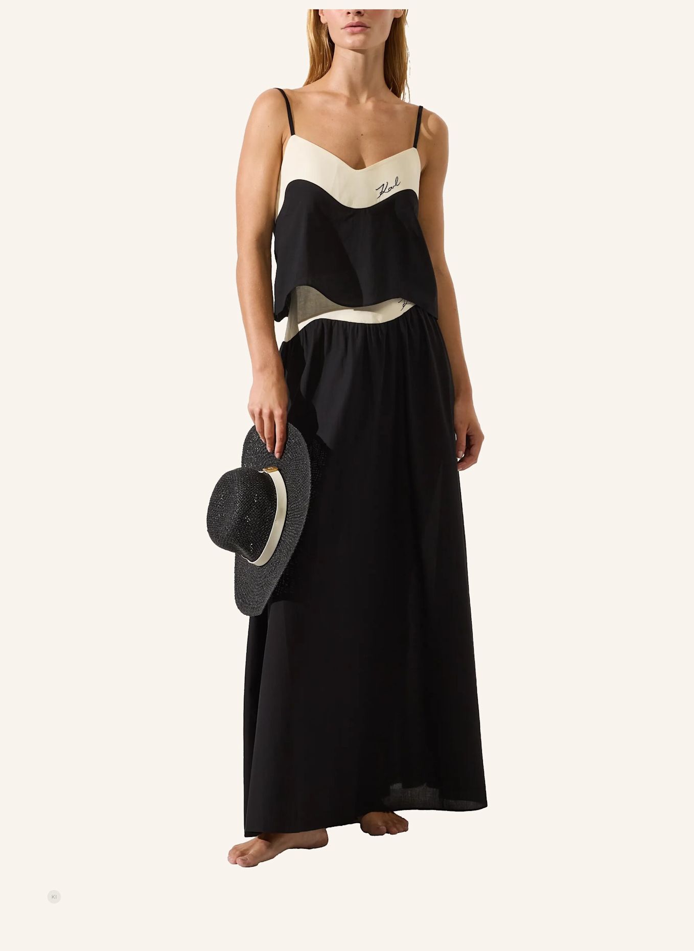 KARL LAGERFELD Top: SCHWARZ