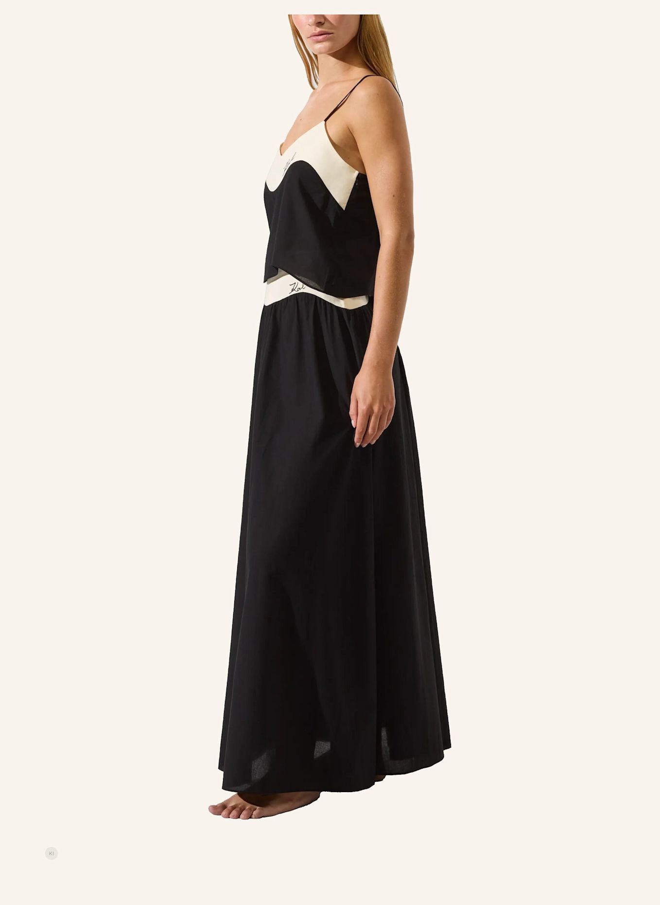 KARL LAGERFELD Strandkleid: SCHWARZ