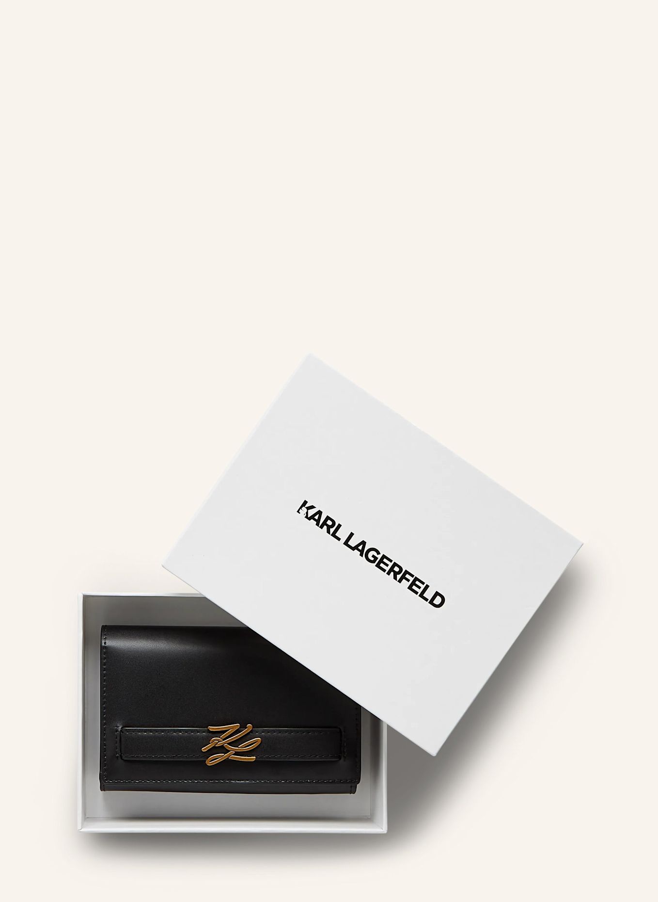 KARL LAGERFELD Geldbörse: SCHWARZ / GOLD