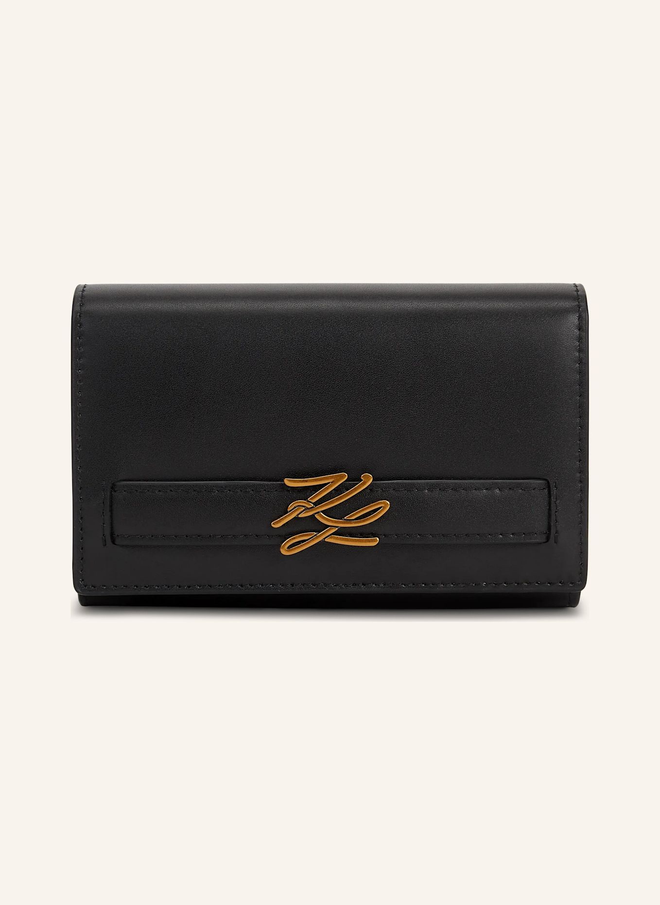 KARL LAGERFELD Geldbörse: SCHWARZ / GOLD