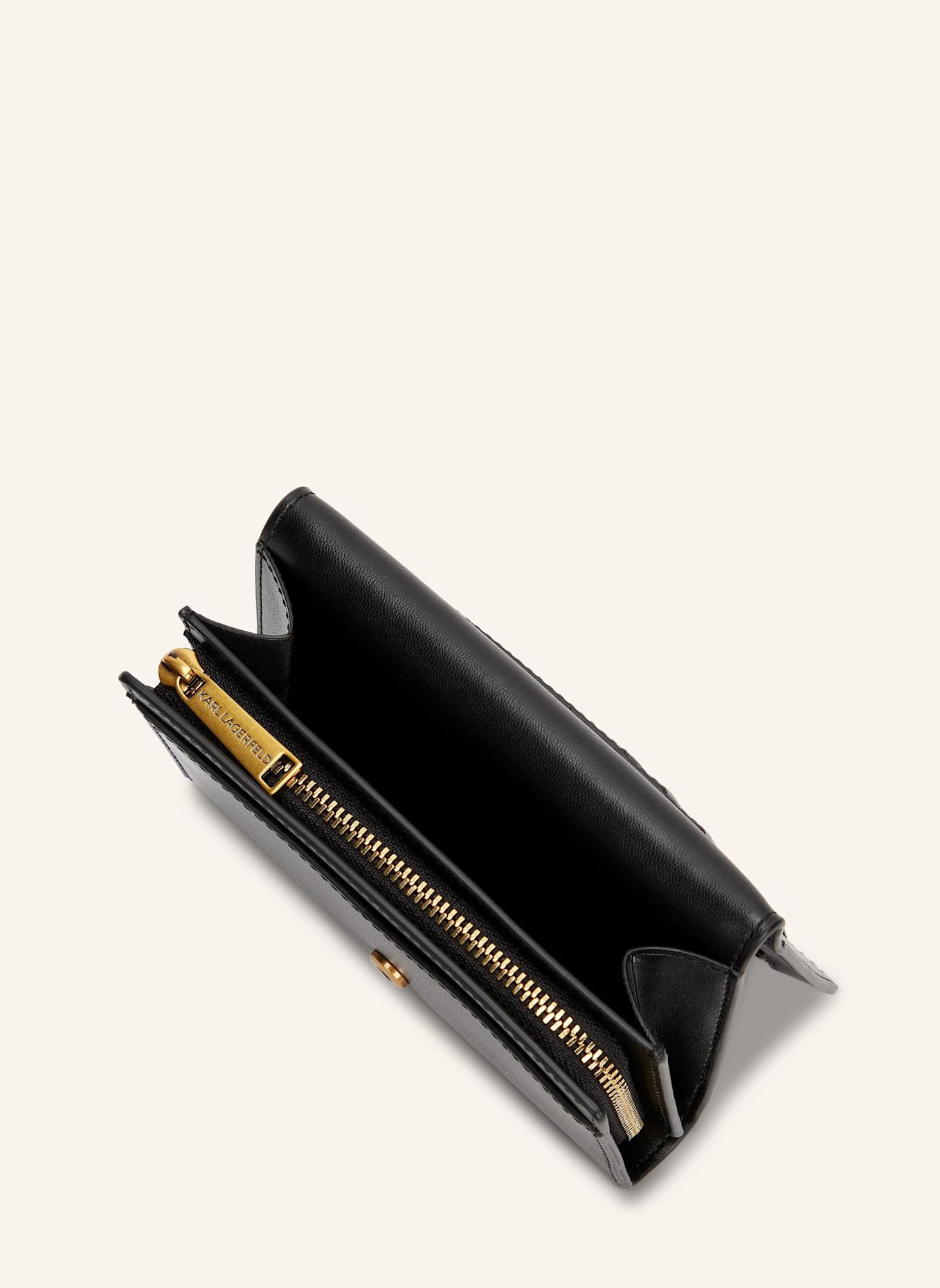 KARL LAGERFELD Geldbörse: SCHWARZ / GOLD
