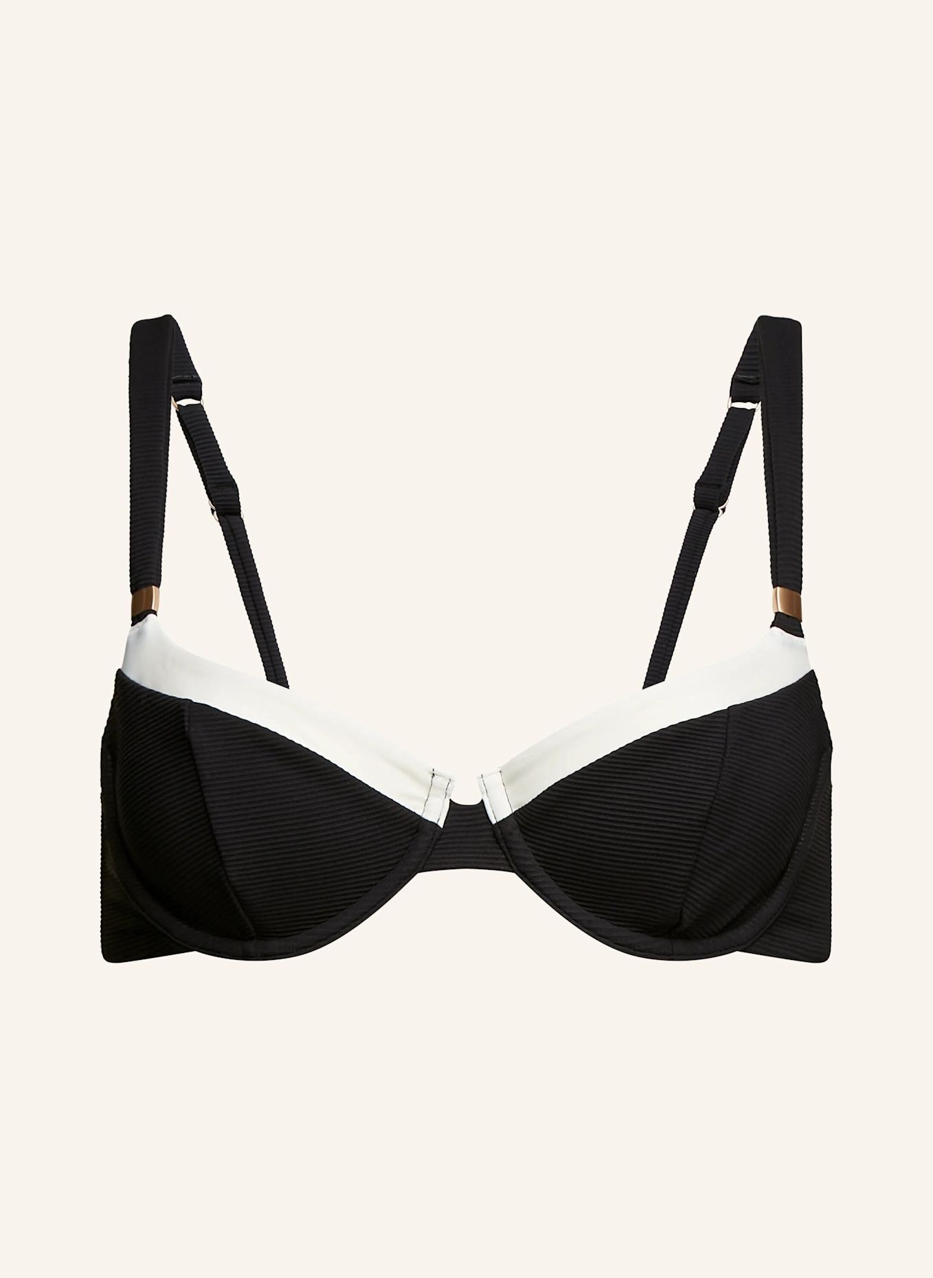 KARL LAGERFELD Bikini-Top: SCHWARZ
