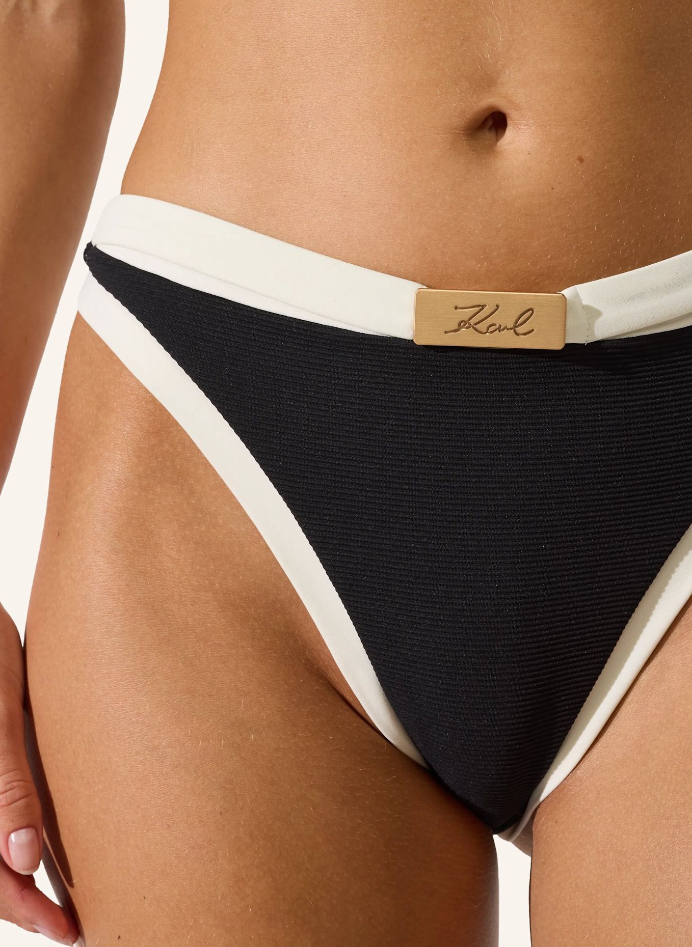 KARL LAGERFELD Bikini-Hose: SCHWARZ