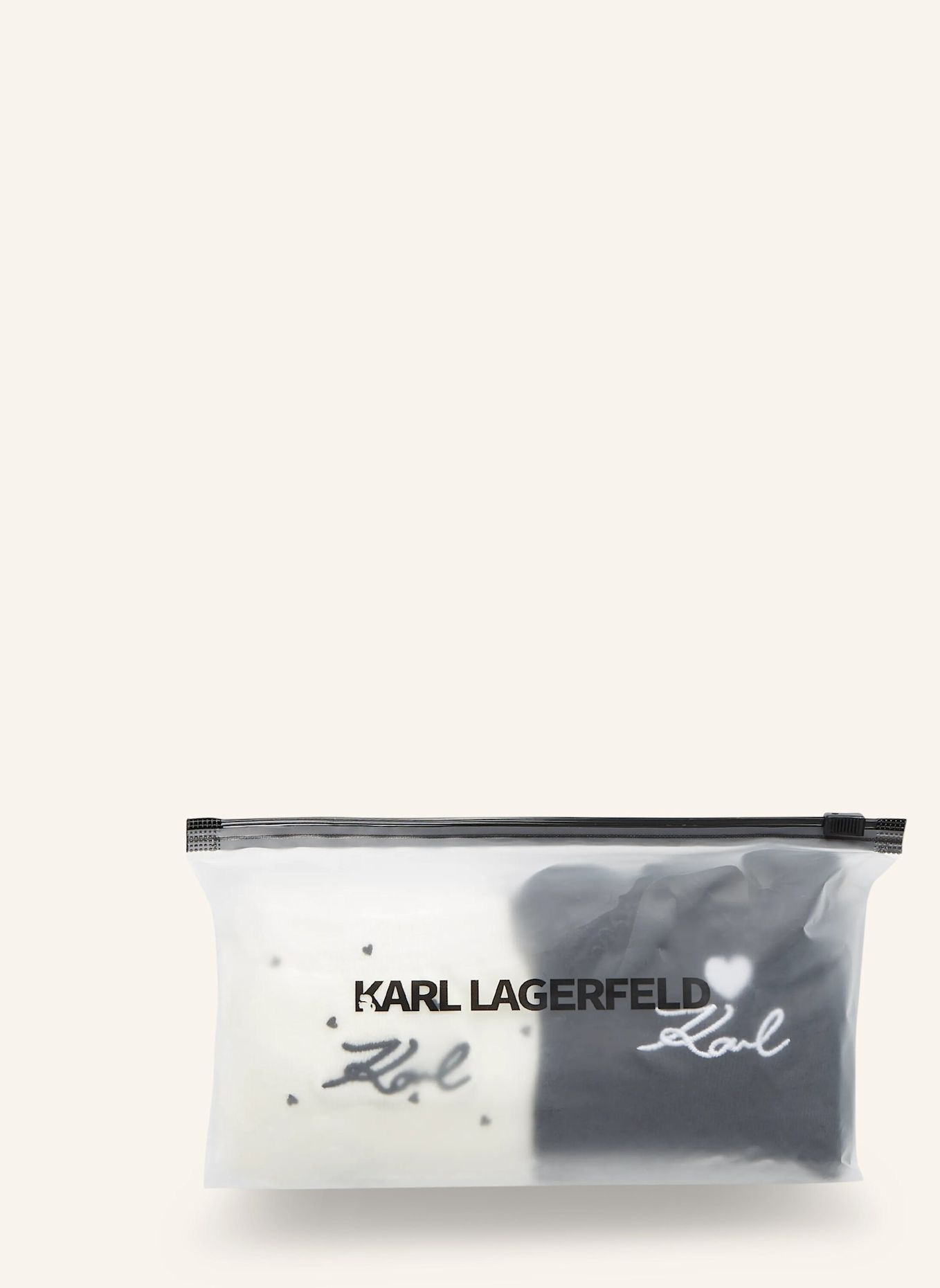 KARL LAGERFELD Socken: WEISS / SCHWARZ