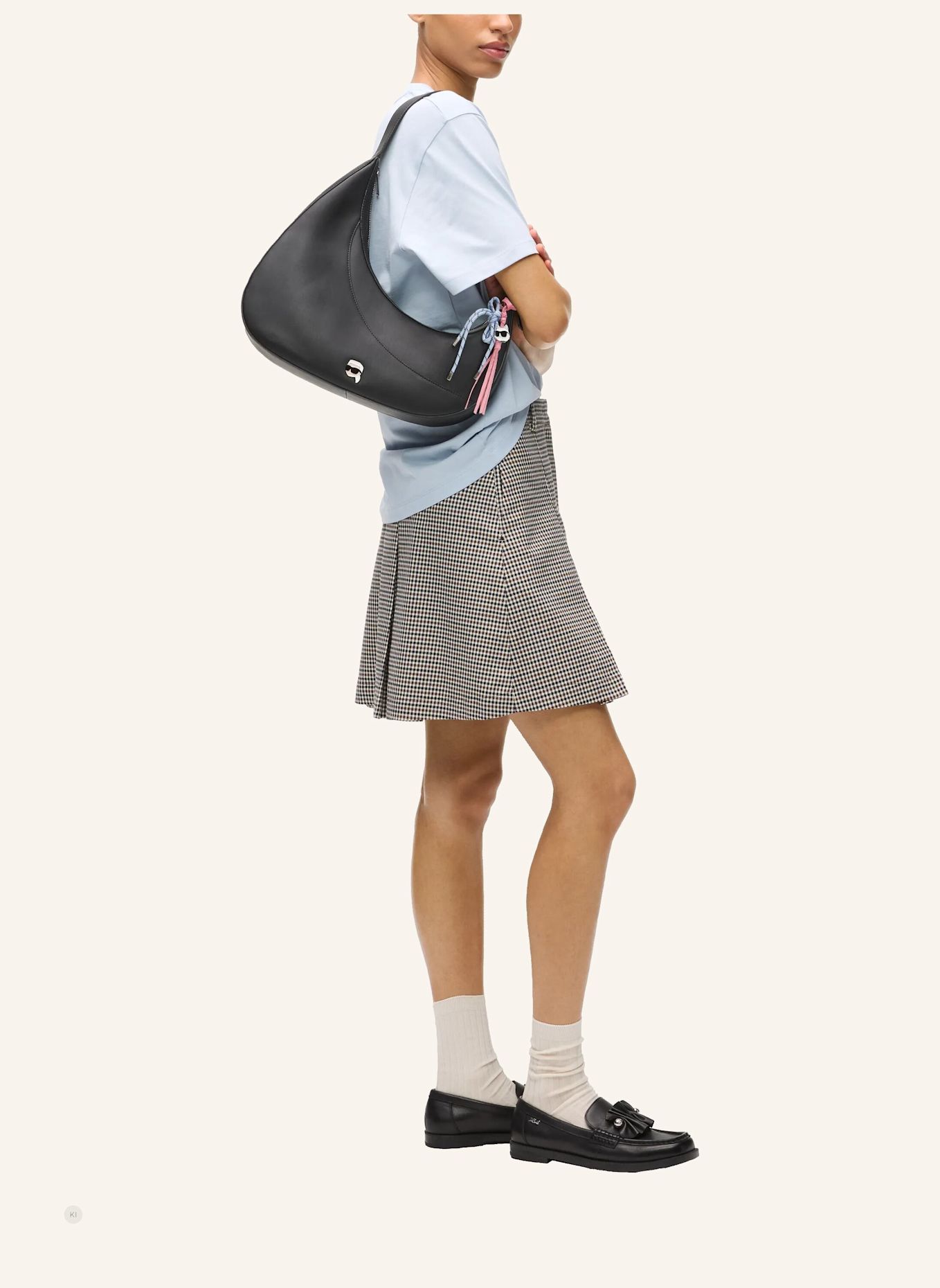KARL LAGERFELD Hobo-Bag: SCHWARZ
