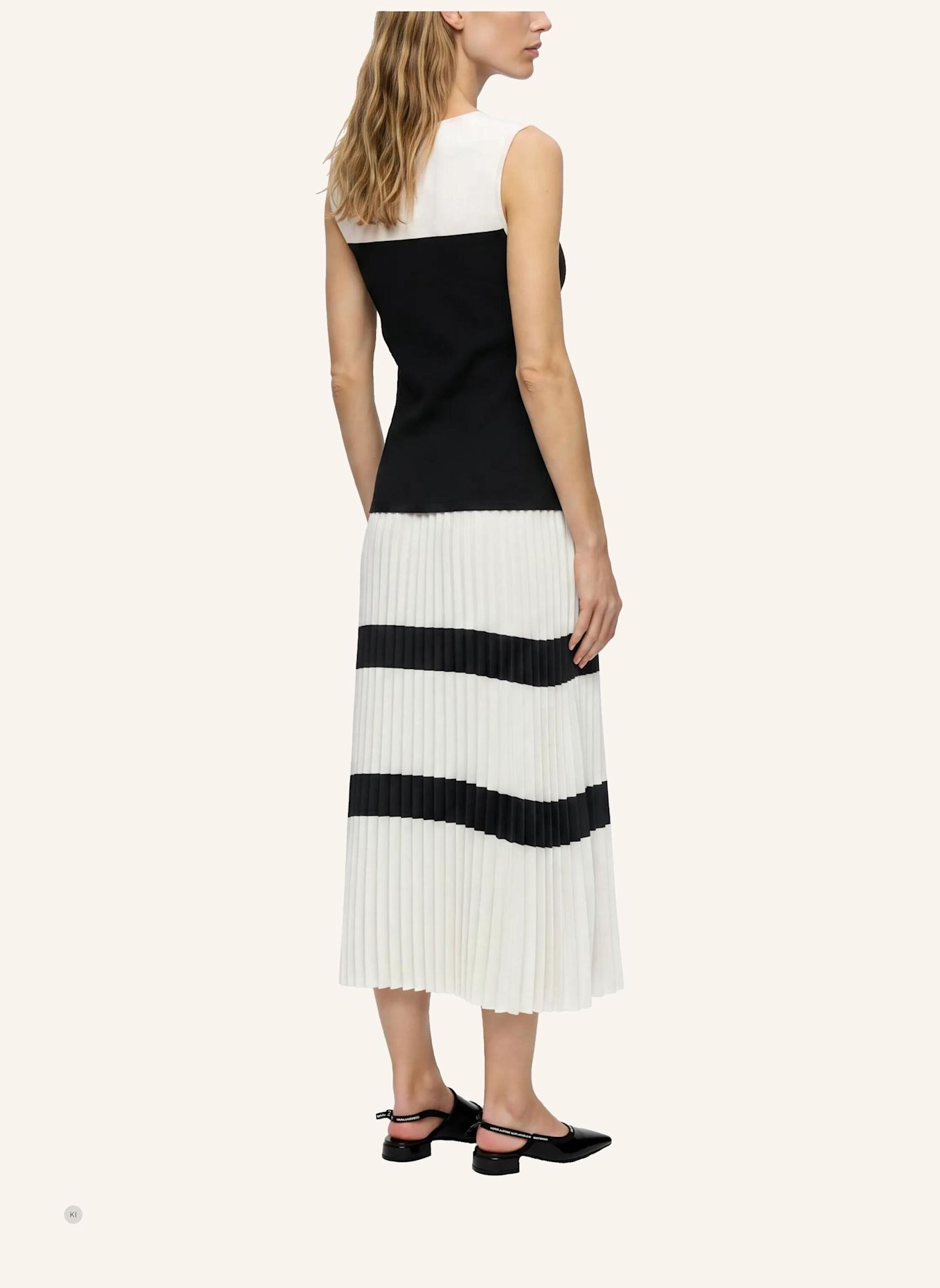 KARL LAGERFELD Kleid: WEISS / SCHWARZ