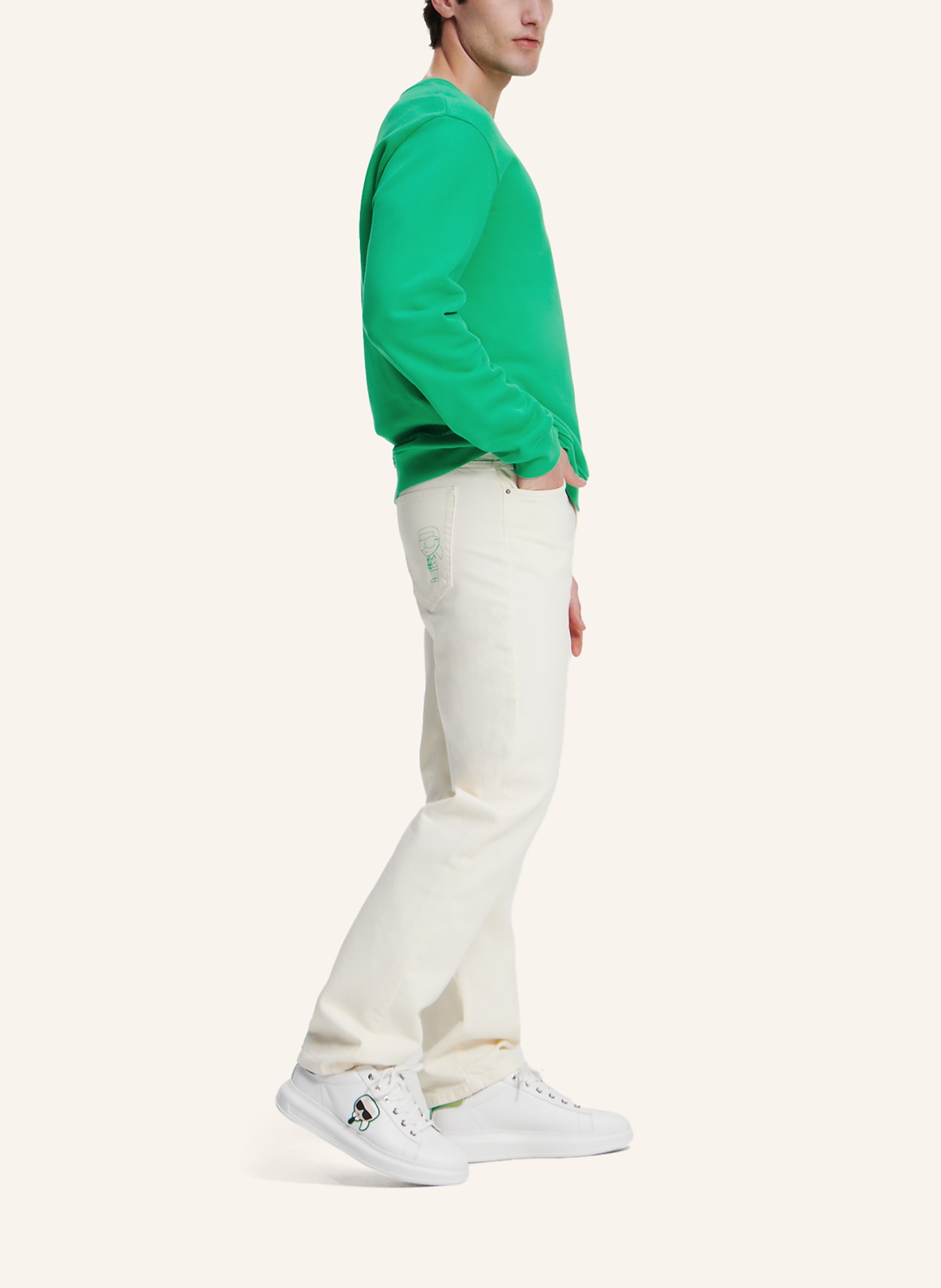 KARL LAGERFELD Sweatshirt, Farbe: GRÜN (Bild 3)