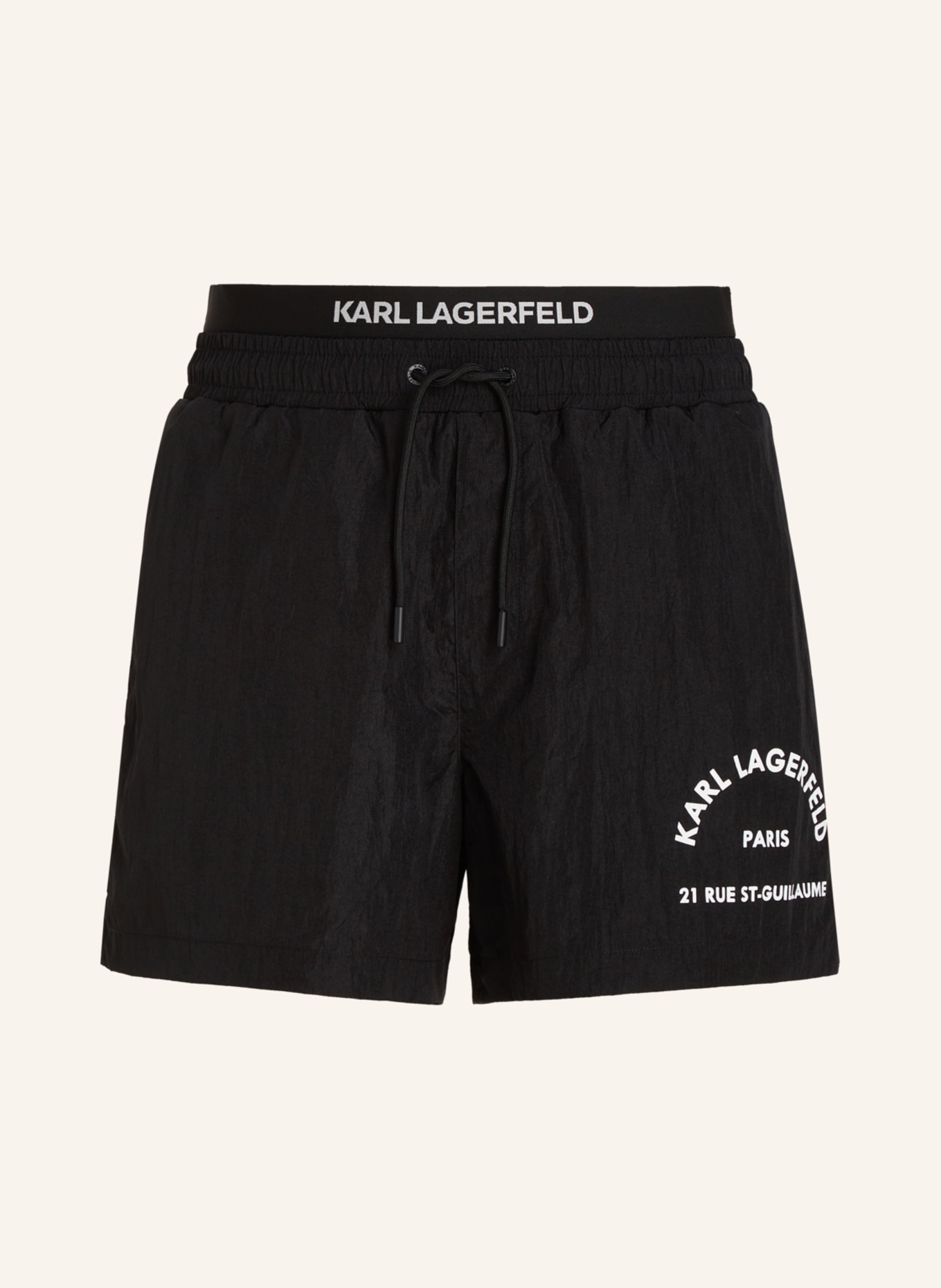 KARL LAGERFELD Badeshorts, Farbe: SCHWARZ (Bild 1)