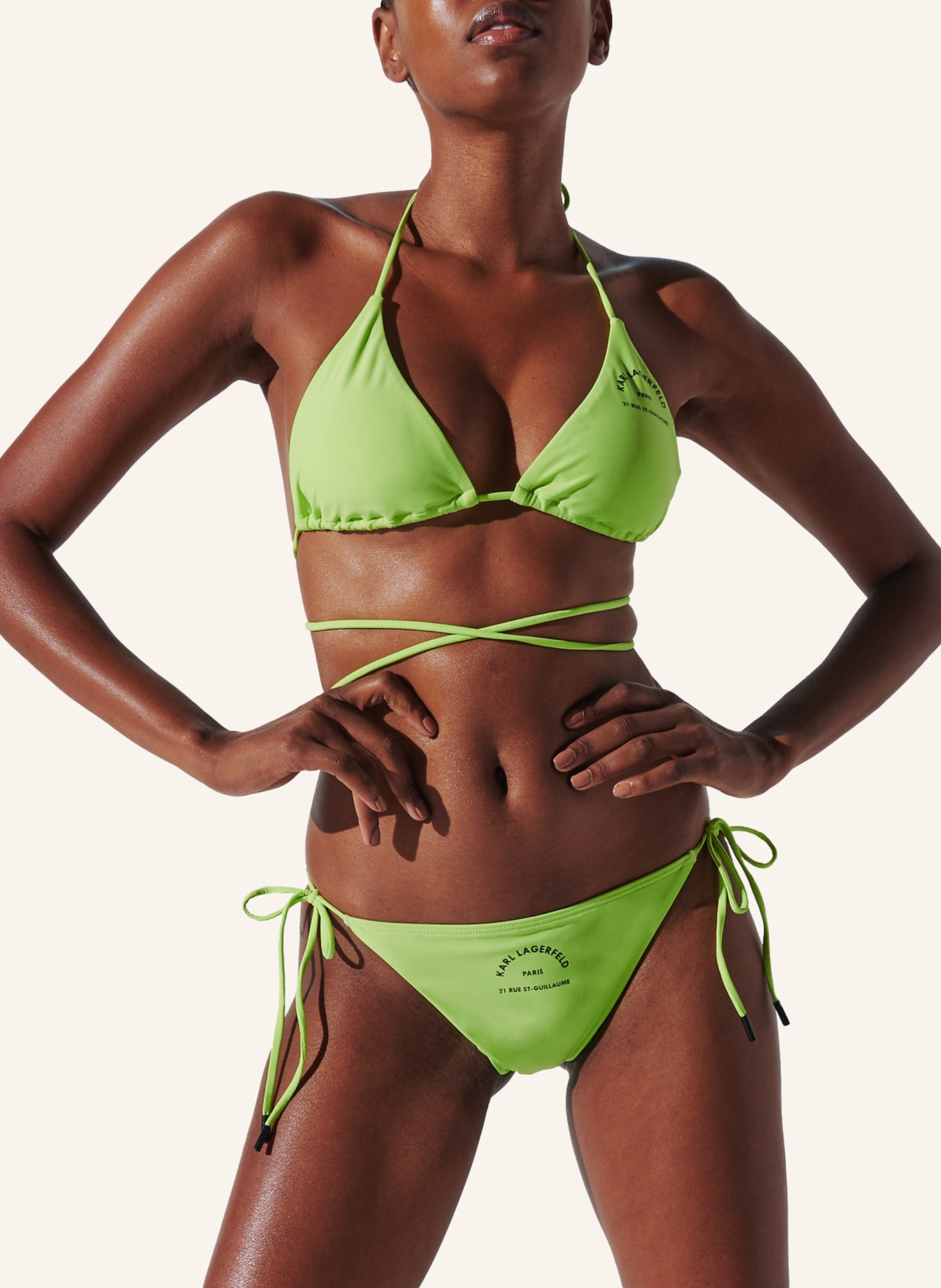 KARL LAGERFELD Bikini-Top, Farbe: GRÜN (Bild 4)