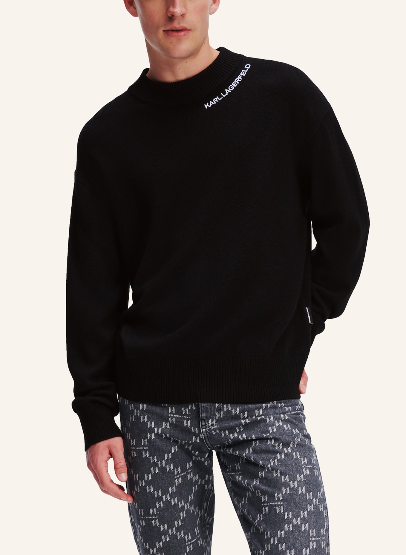 KARL LAGERFELD Pullover, Farbe: SCHWARZ (Bild 4)