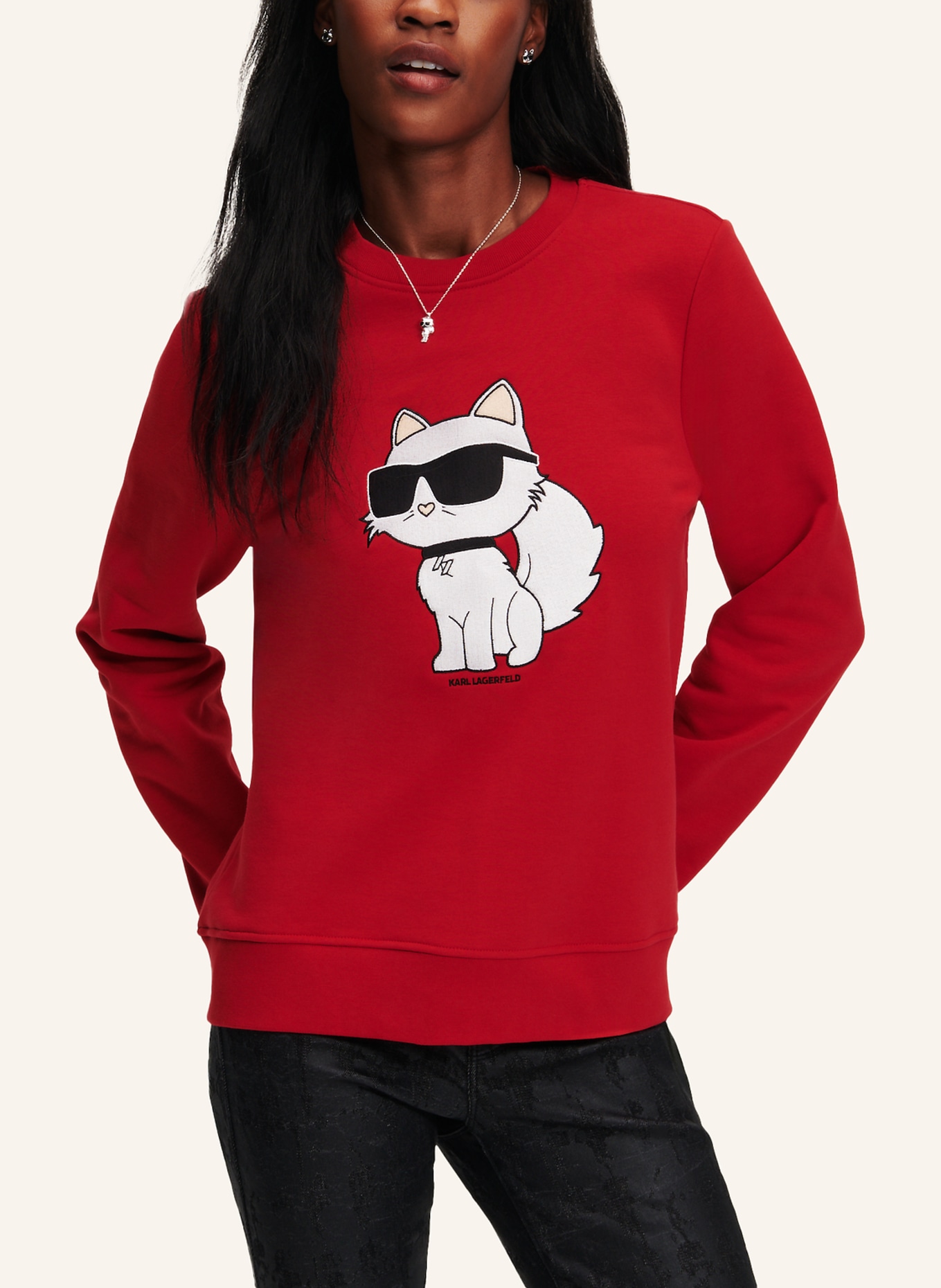 KARL LAGERFELD Sweatshirt, Farbe: ROT (Bild 4)