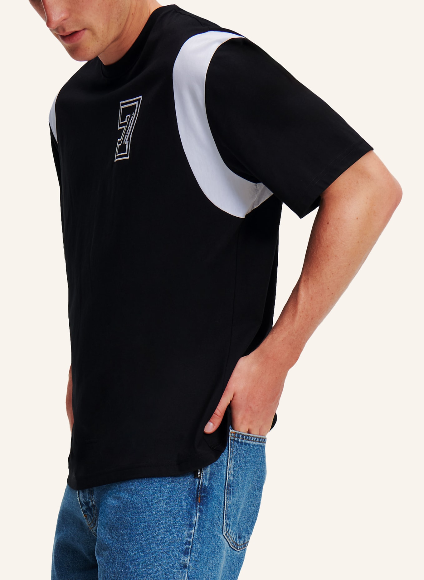 KARL LAGERFELD T-shirt, Farbe: SCHWARZ (Bild 3)