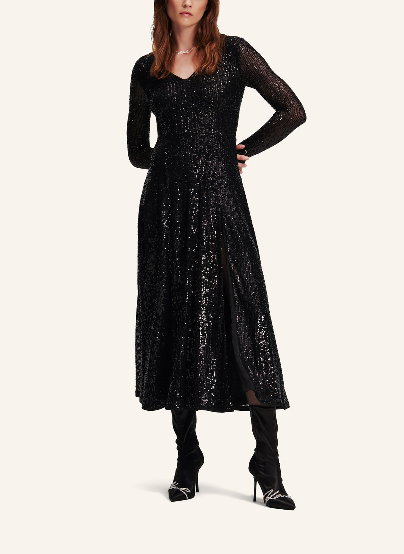 KARL LAGERFELD Kleid, Farbe: SCHWARZ (Bild 4)