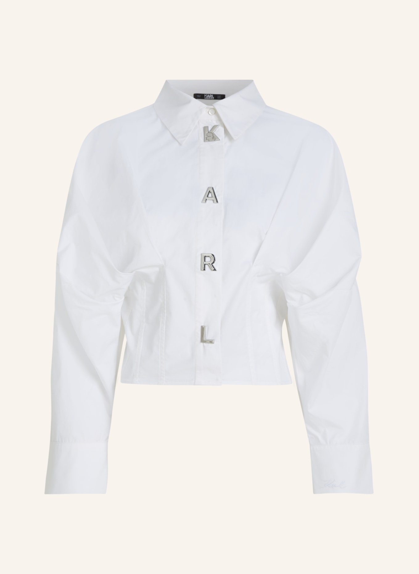KARL LAGERFELD Bluse, Farbe: WEISS (Bild 1)