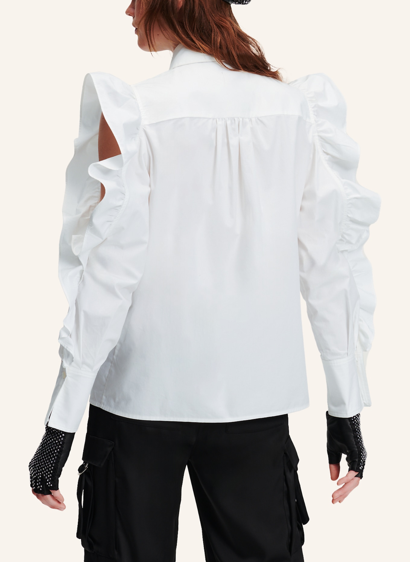 KARL LAGERFELD Bluse, Farbe: WEISS (Bild 2)