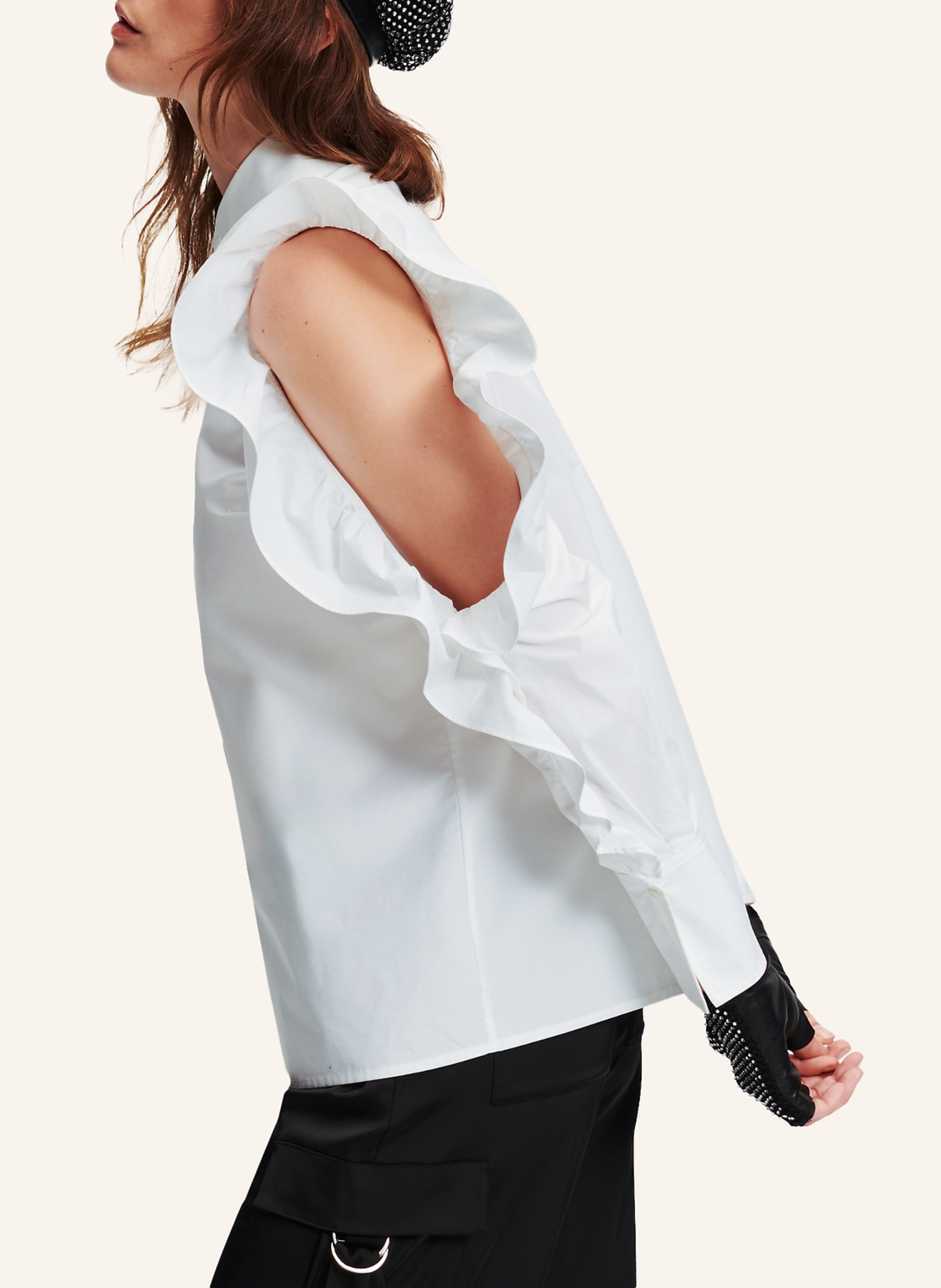 KARL LAGERFELD Bluse, Farbe: WEISS (Bild 3)