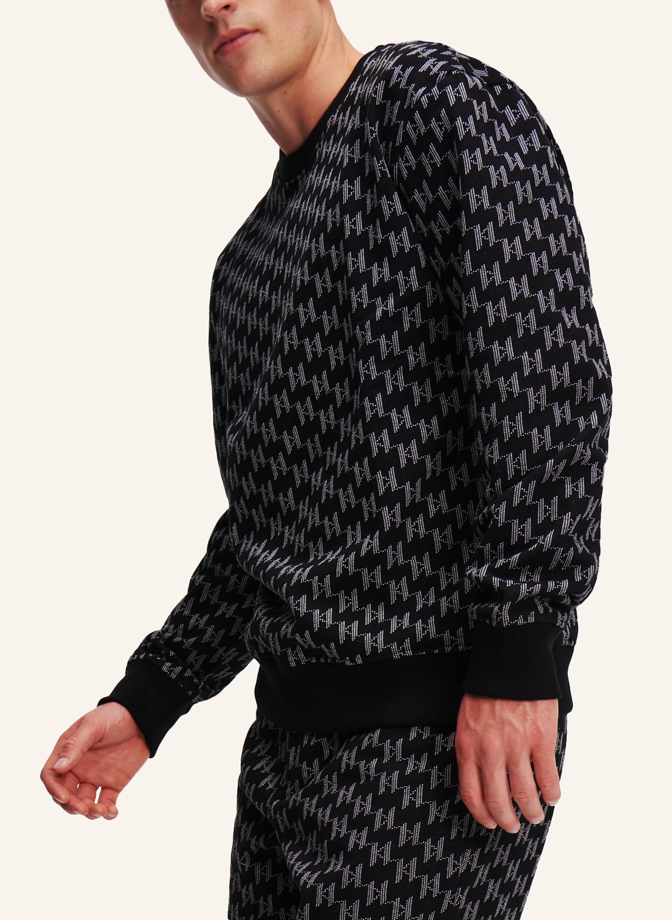 KARL LAGERFELD Sweatshirt, Farbe: SCHWARZ/ GRAU (Bild 3)