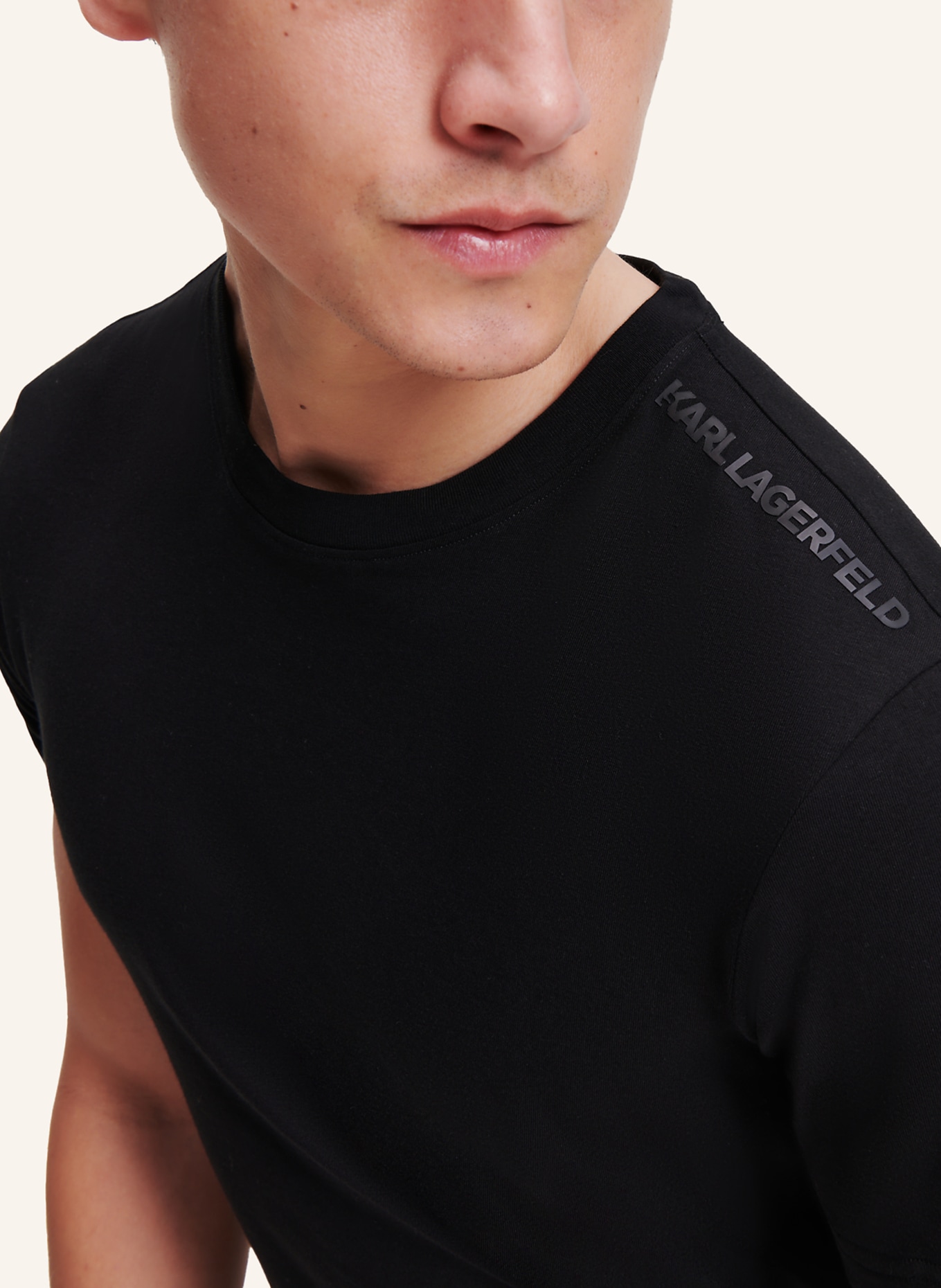 KARL LAGERFELD 2er-Pack T-shirts, Farbe: SCHWARZ (Bild 3)