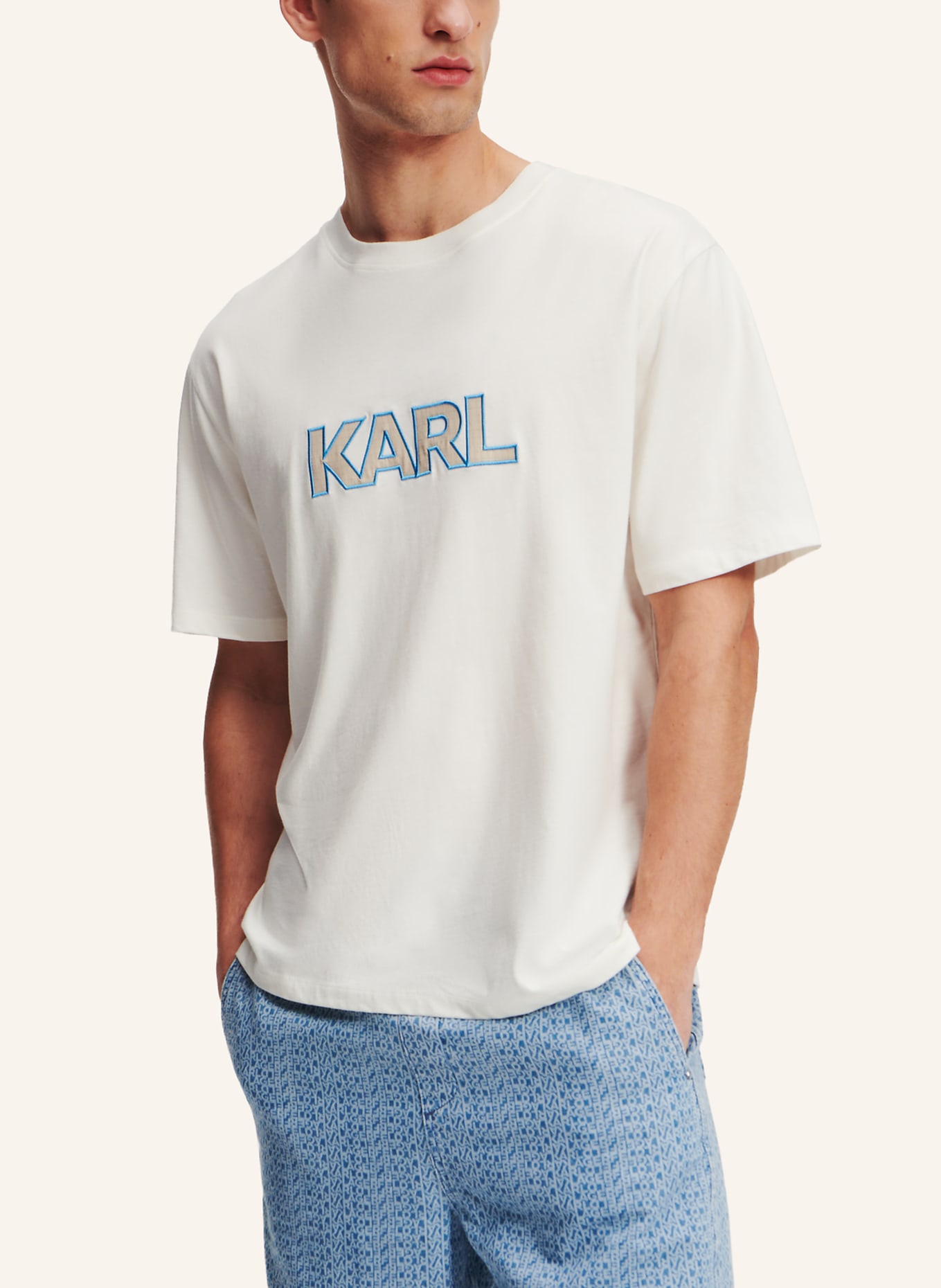 KARL LAGERFELD T-shirt, Farbe: BEIGE (Bild 4)