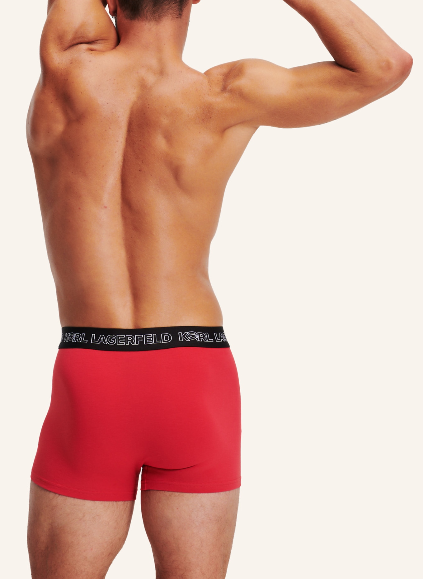 KARL LAGERFELD 3er Pack Boxershorts, Farbe: SCHWARZ/ ROT/ WEISS (Bild 3)