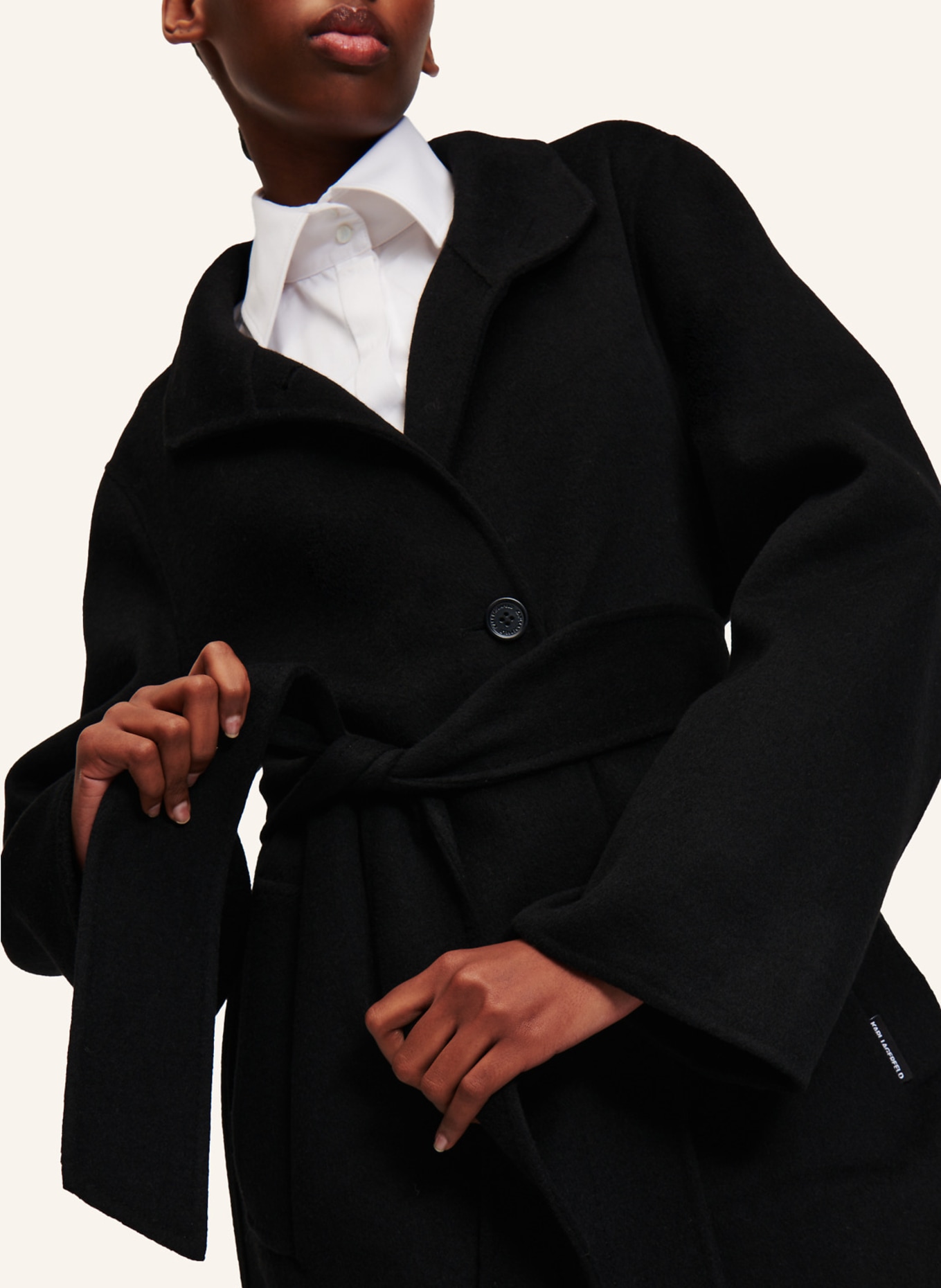 KARL LAGERFELD Mantel, Farbe: SCHWARZ (Bild 3)