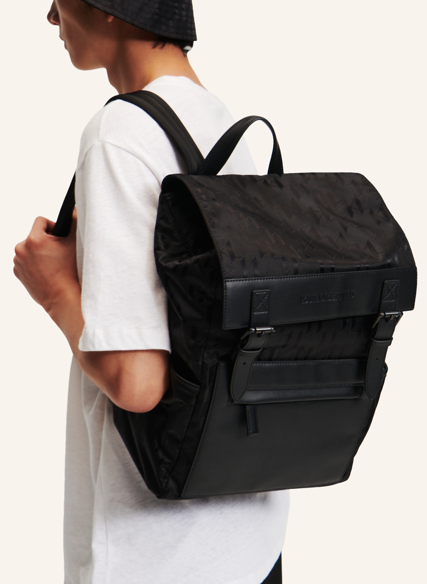 KARL LAGERFELD Rucksack in schwarz