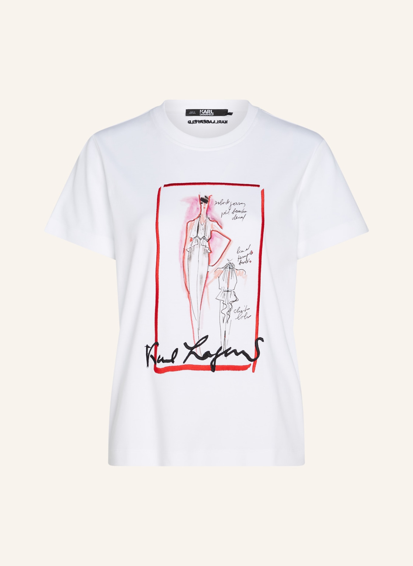 KARL LAGERFELD T-shirt, Farbe: WEISS (Bild 1)