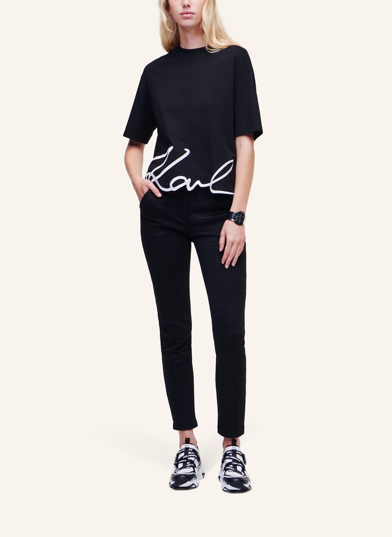 KARL LAGERFELD T-shirt: SCHWARZ