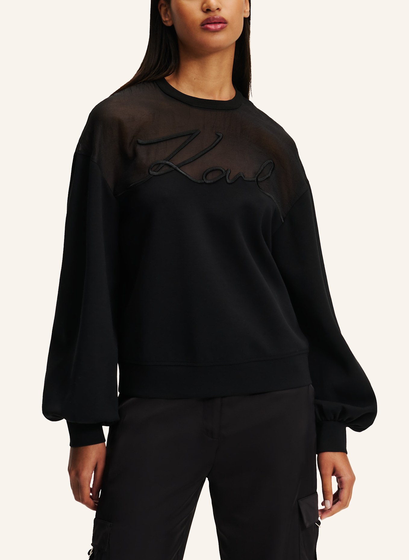 KARL LAGERFELD Sweatshirt, Farbe: SCHWARZ (Bild 5)