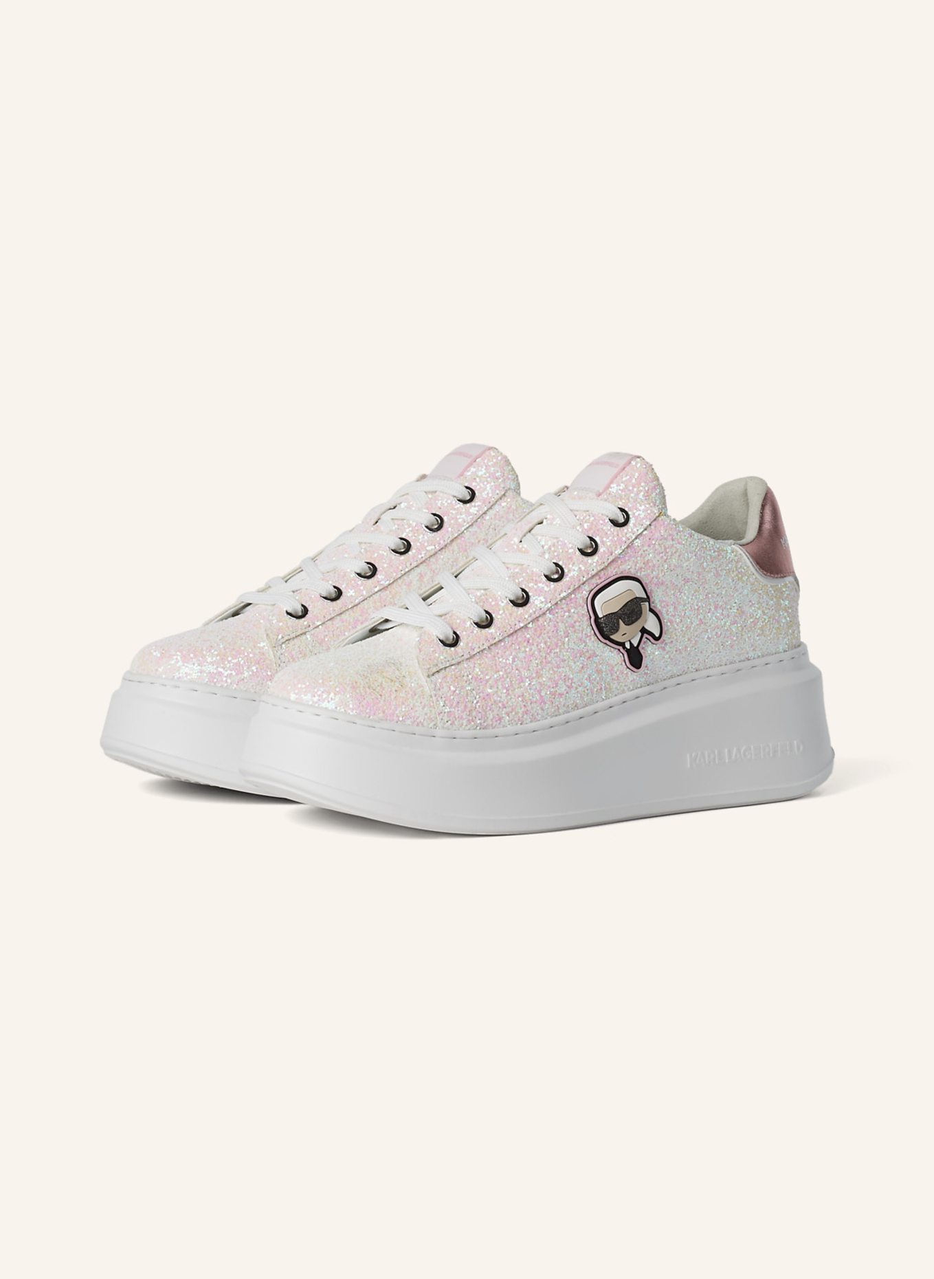 KARL LAGERFELD Sneaker, Farbe: WEISS/ PINK (Bild 1)