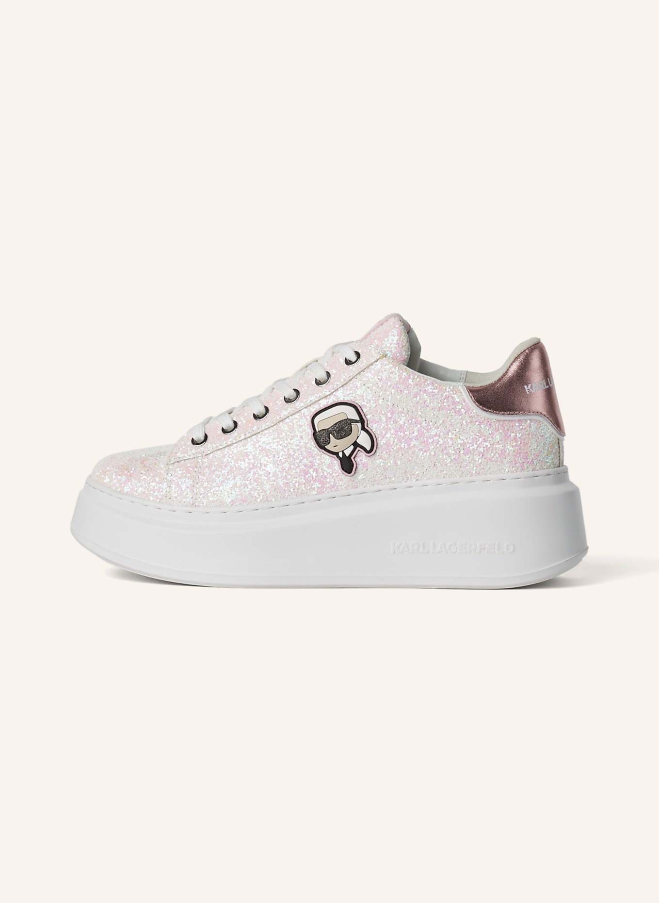 KARL LAGERFELD Sneaker, Farbe: WEISS/ PINK (Bild 3)