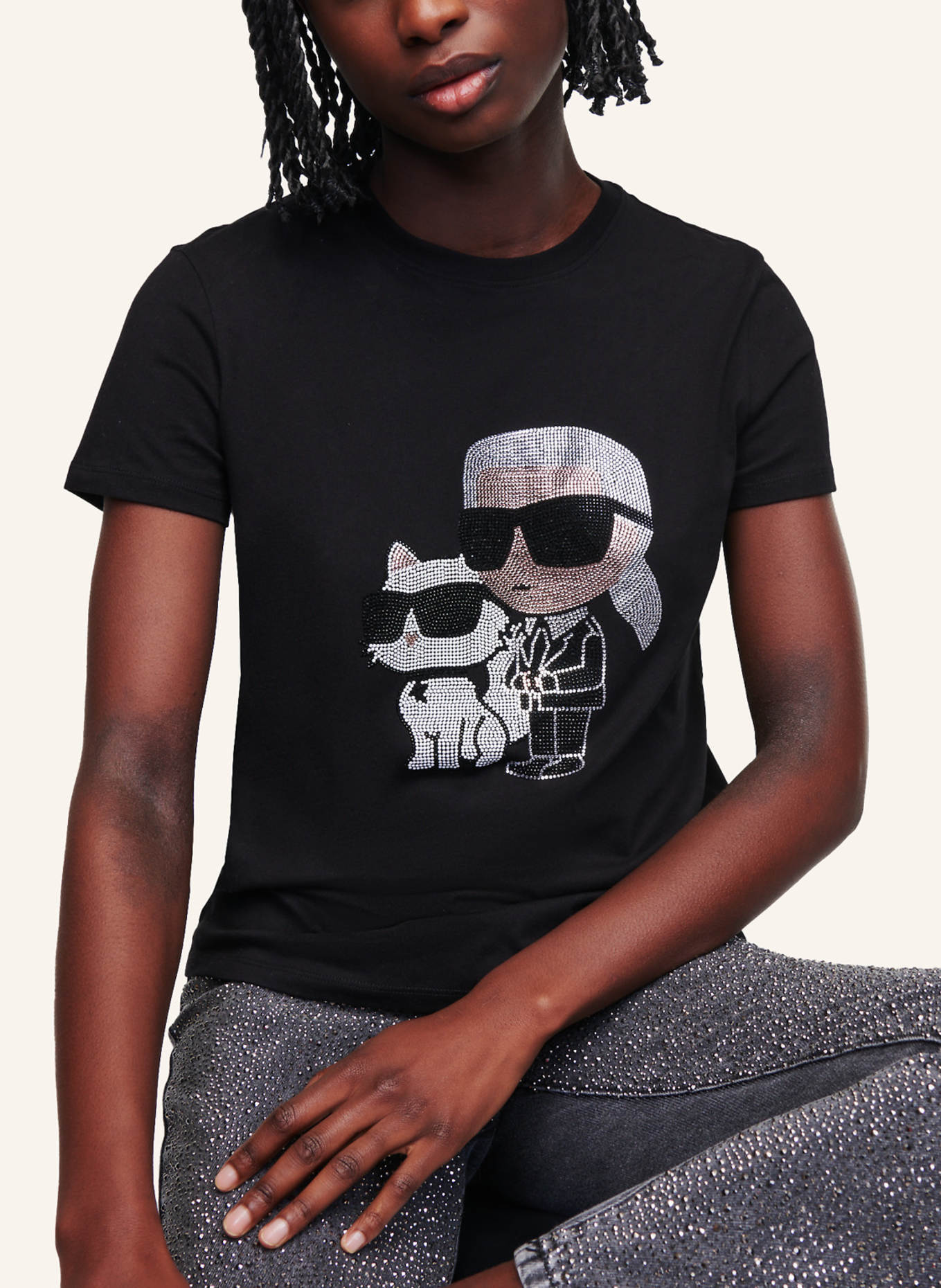 KARL LAGERFELD T-shirt, Farbe: SCHWARZ (Bild 4)