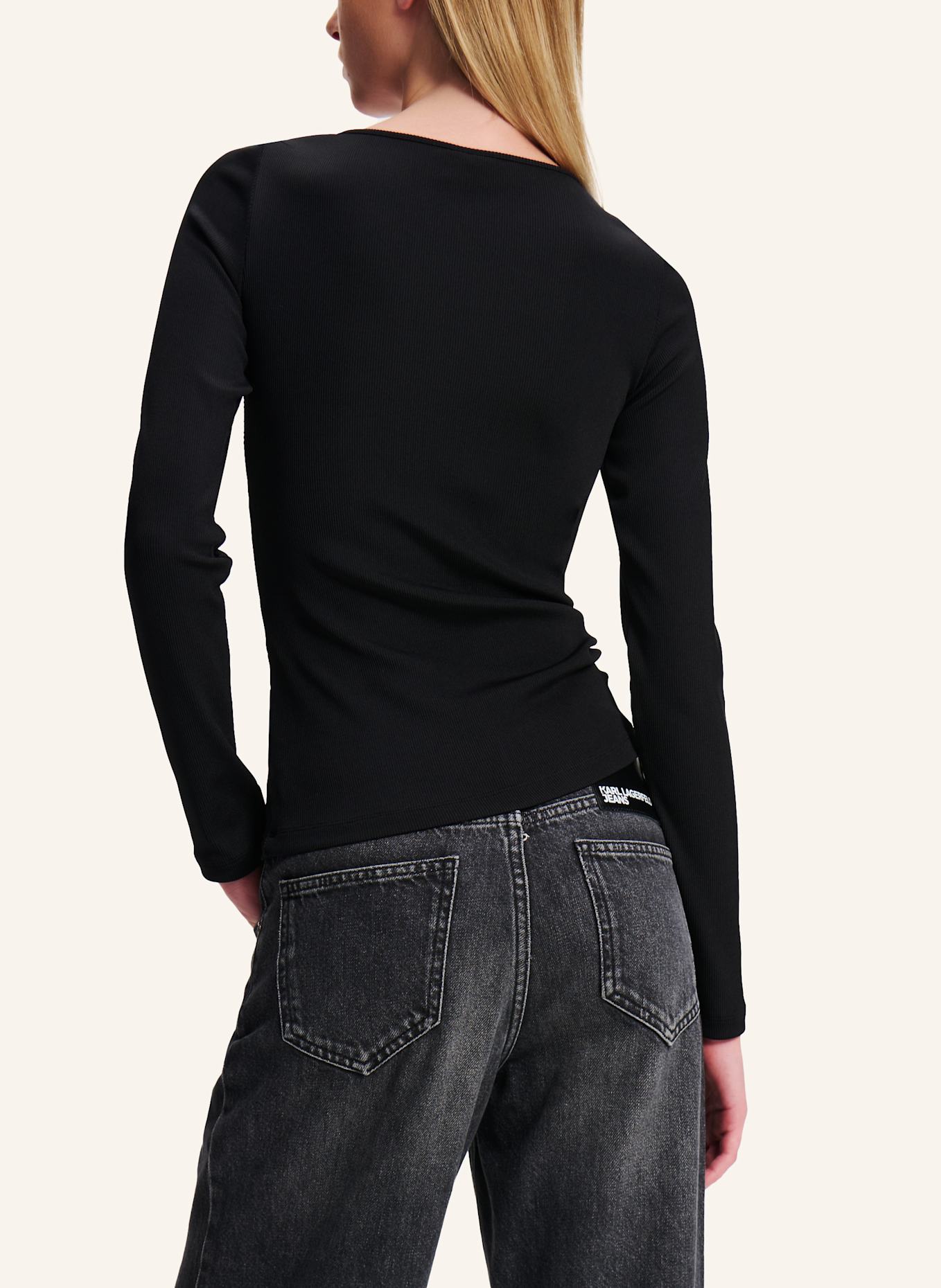 KARL LAGERFELD JEANS Top, Farbe: SCHWARZ (Bild 2)