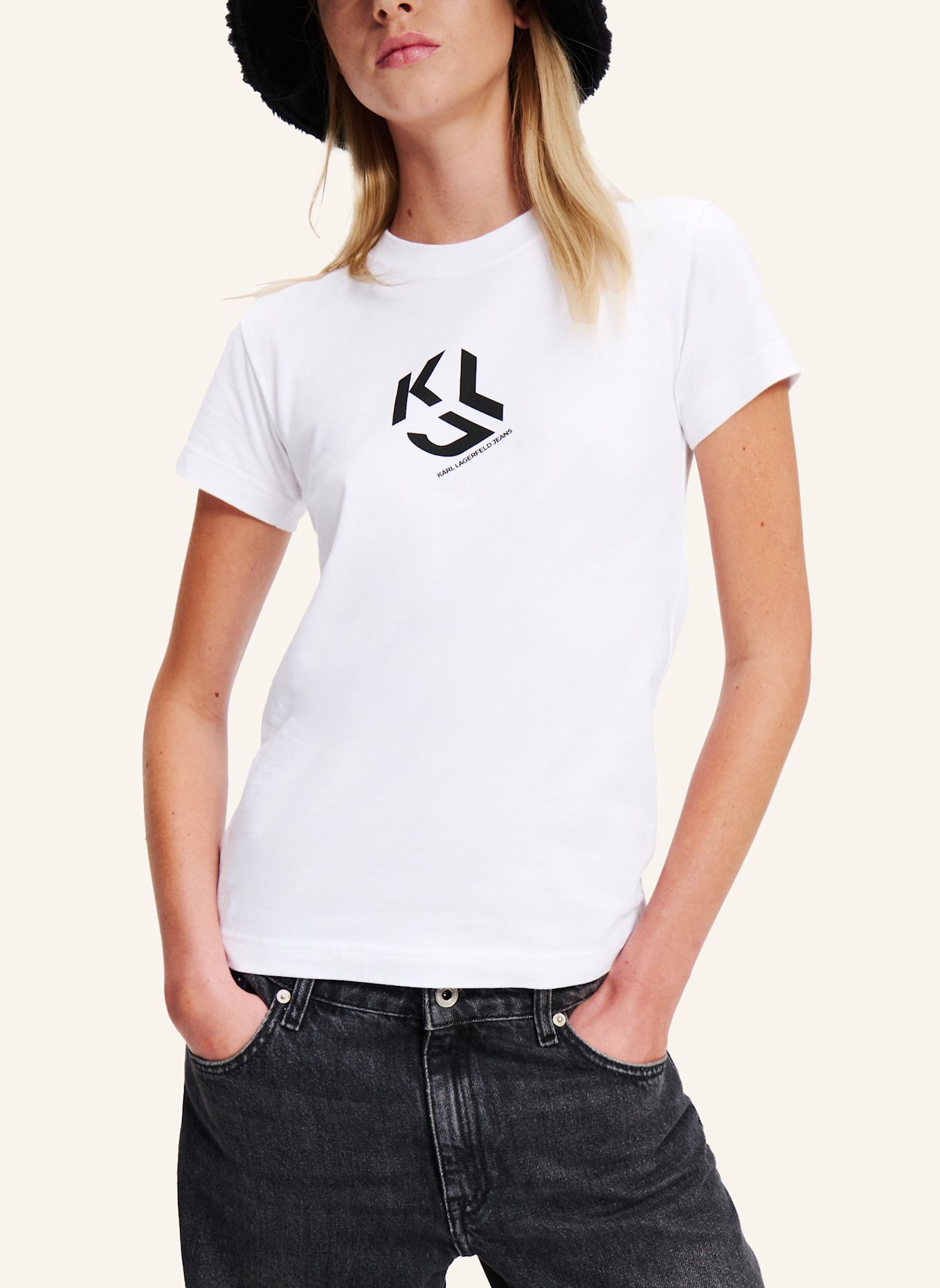 KARL LAGERFELD JEANS T-shirt, Farbe: WEISS (Bild 5)