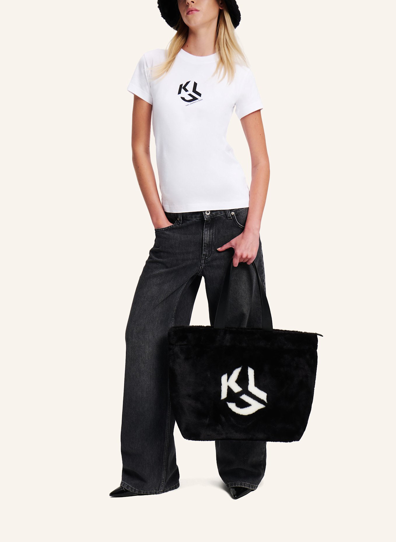 KARL LAGERFELD JEANS T-shirt, Farbe: WEISS (Bild 3)