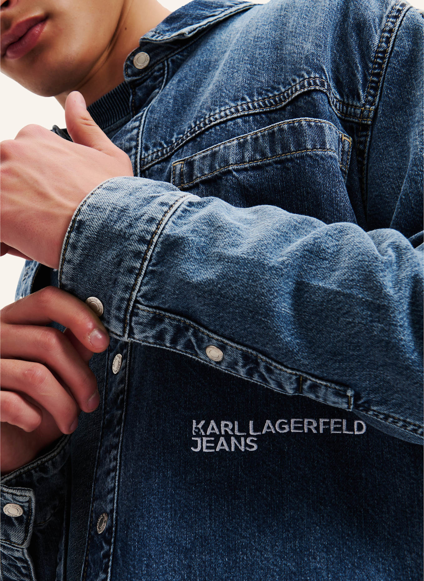 KARL LAGERFELD JEANS Hemd, Farbe: DUNKELBLAU (Bild 4)