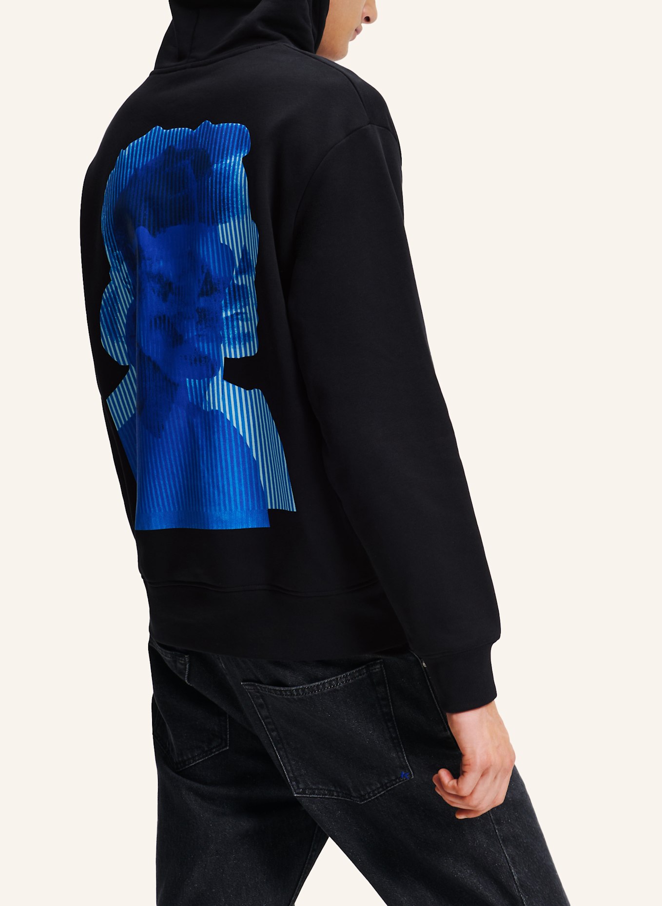 KARL LAGERFELD JEANS Hoodie, Farbe: SCHWARZ (Bild 2)