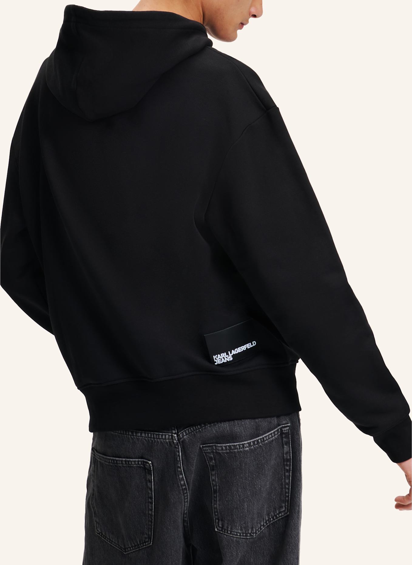 KARL LAGERFELD JEANS Hoodie, Farbe: SCHWARZ (Bild 2)